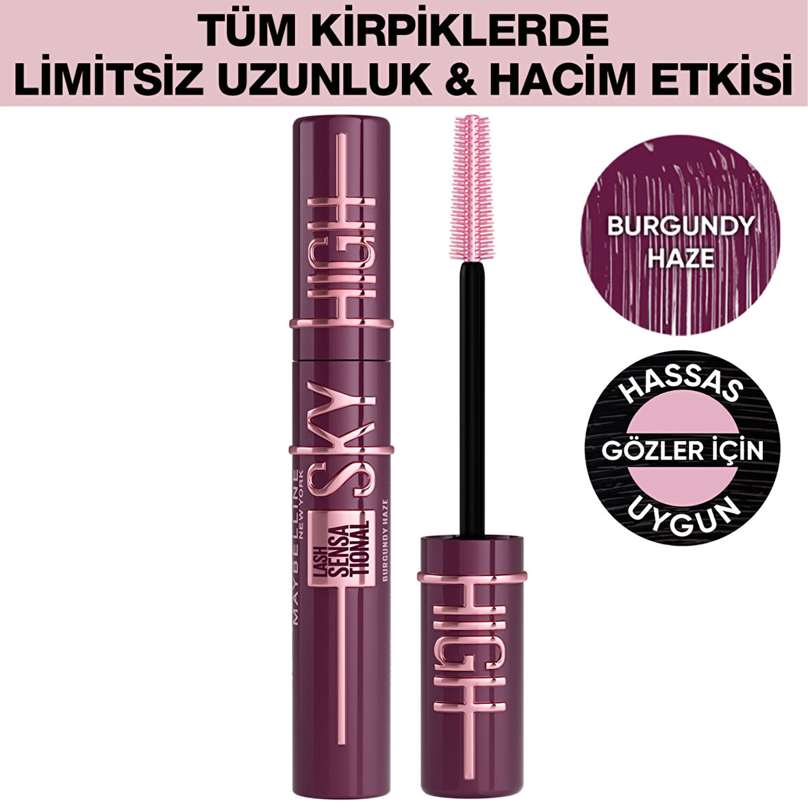 Maybelline New York Lash Sensational Sky High Burgundy Haze Maskara