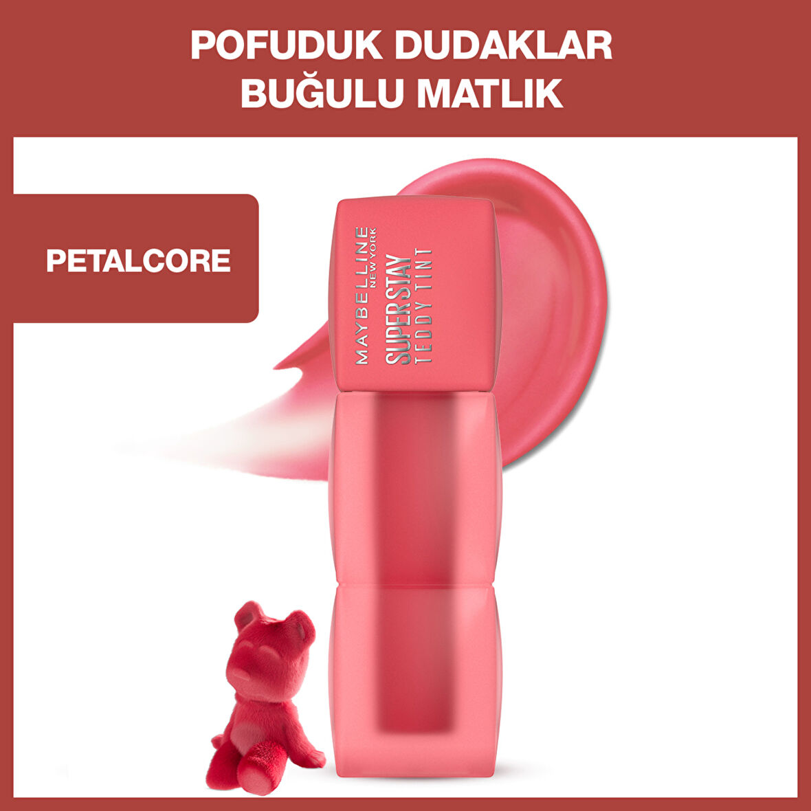 Maybelline New York Super Stay Teddy Tint Uzun Süre Kalıcı Likit Mat Tint 40 Petalcore