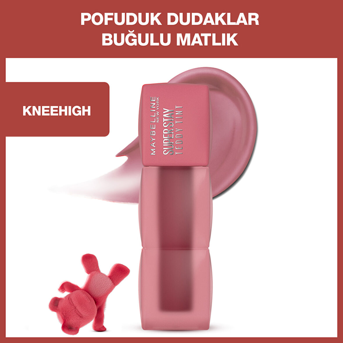 Maybelline New York Super Stay Teddy Tint Uzun Süre Kalıcı Likit Mat Tint 55 Knee High