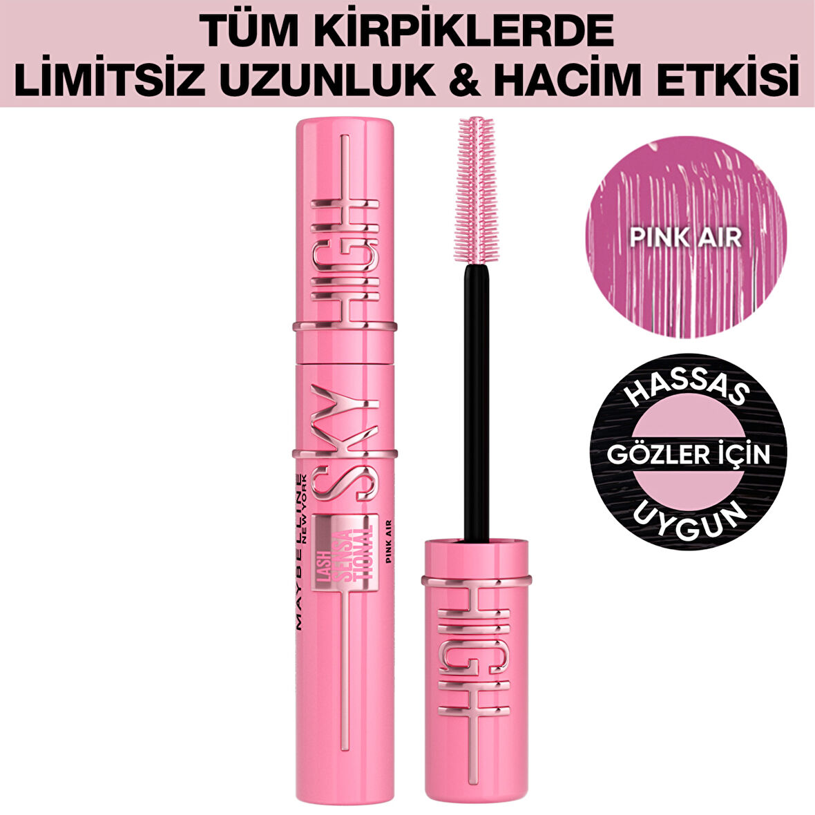 Maybelline New York Lash Sensational Sky High Pink Air Maskara