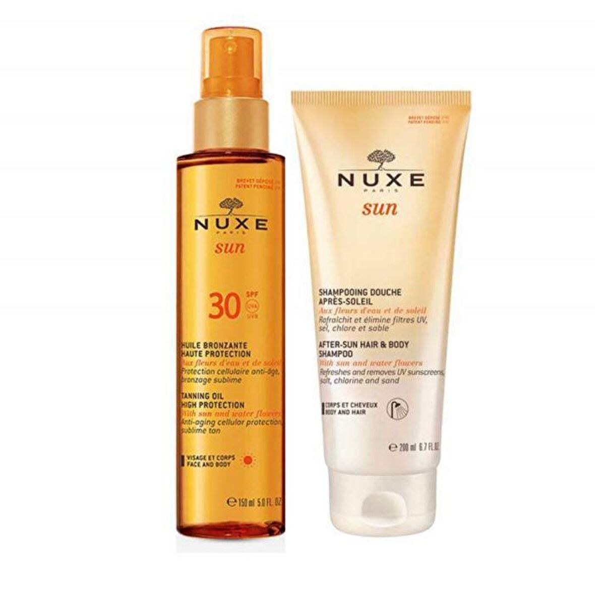 NUXE Sun Huile Solaire SPF30 150 ml - Güneş Sonrası Şampuan HEDİYE 