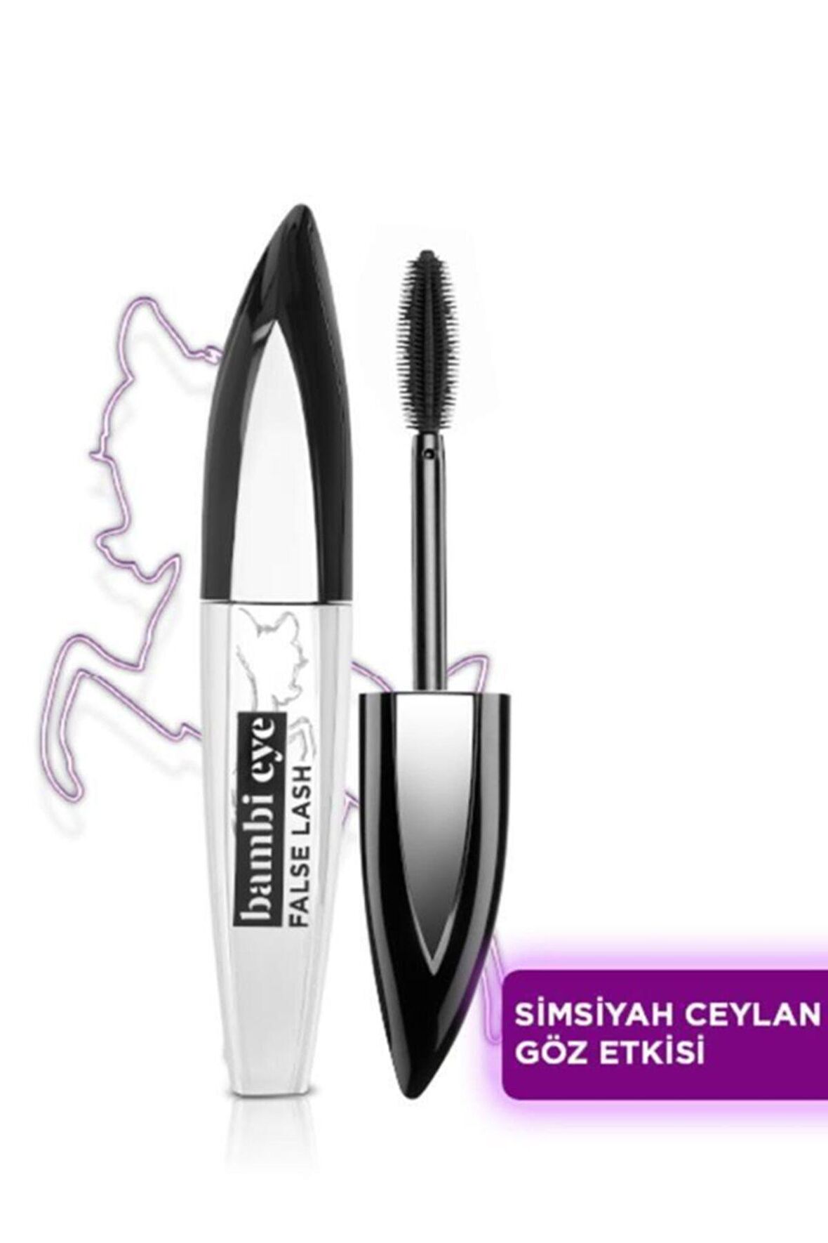 Loreal Paris Bambi Eye Extra Black Fiber Fırça Siyah Rimel