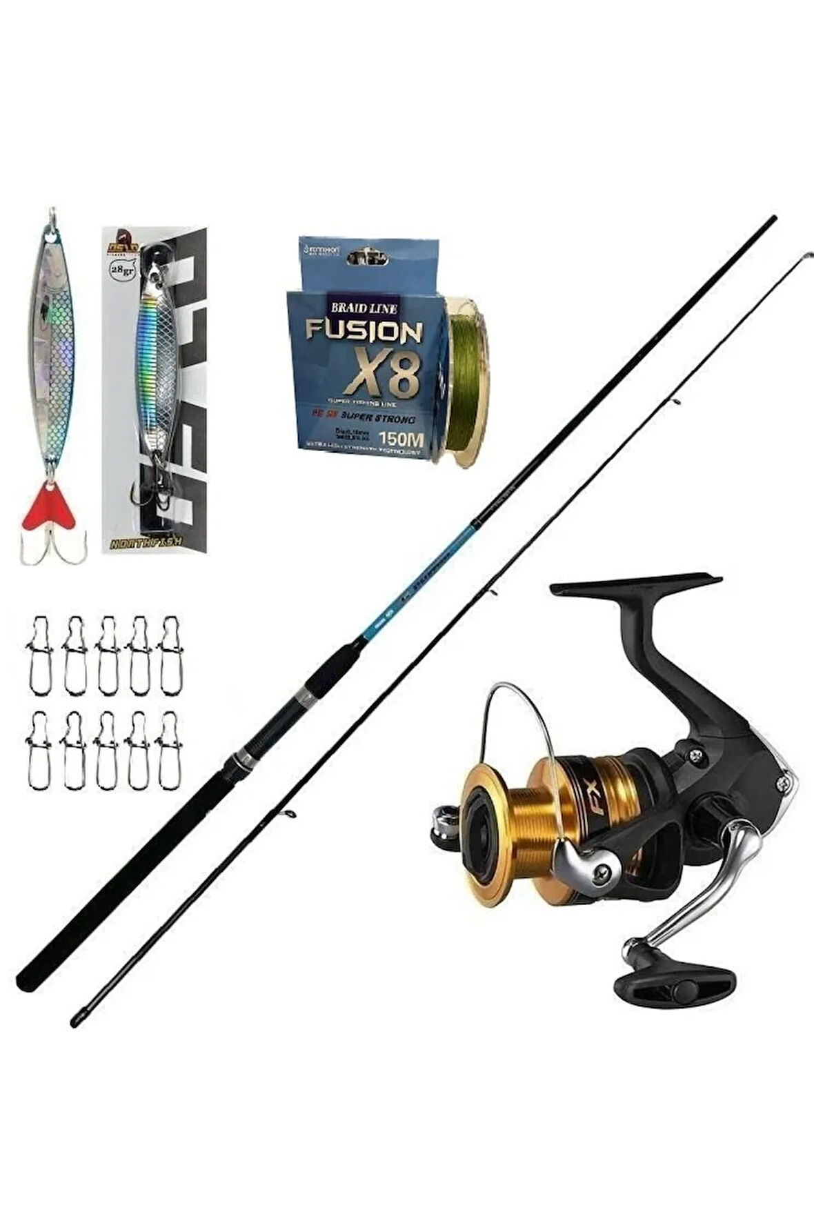 Shimano Fx C3000 G-power 240 Cm 15-40 Gr Spin Olta Seti X8