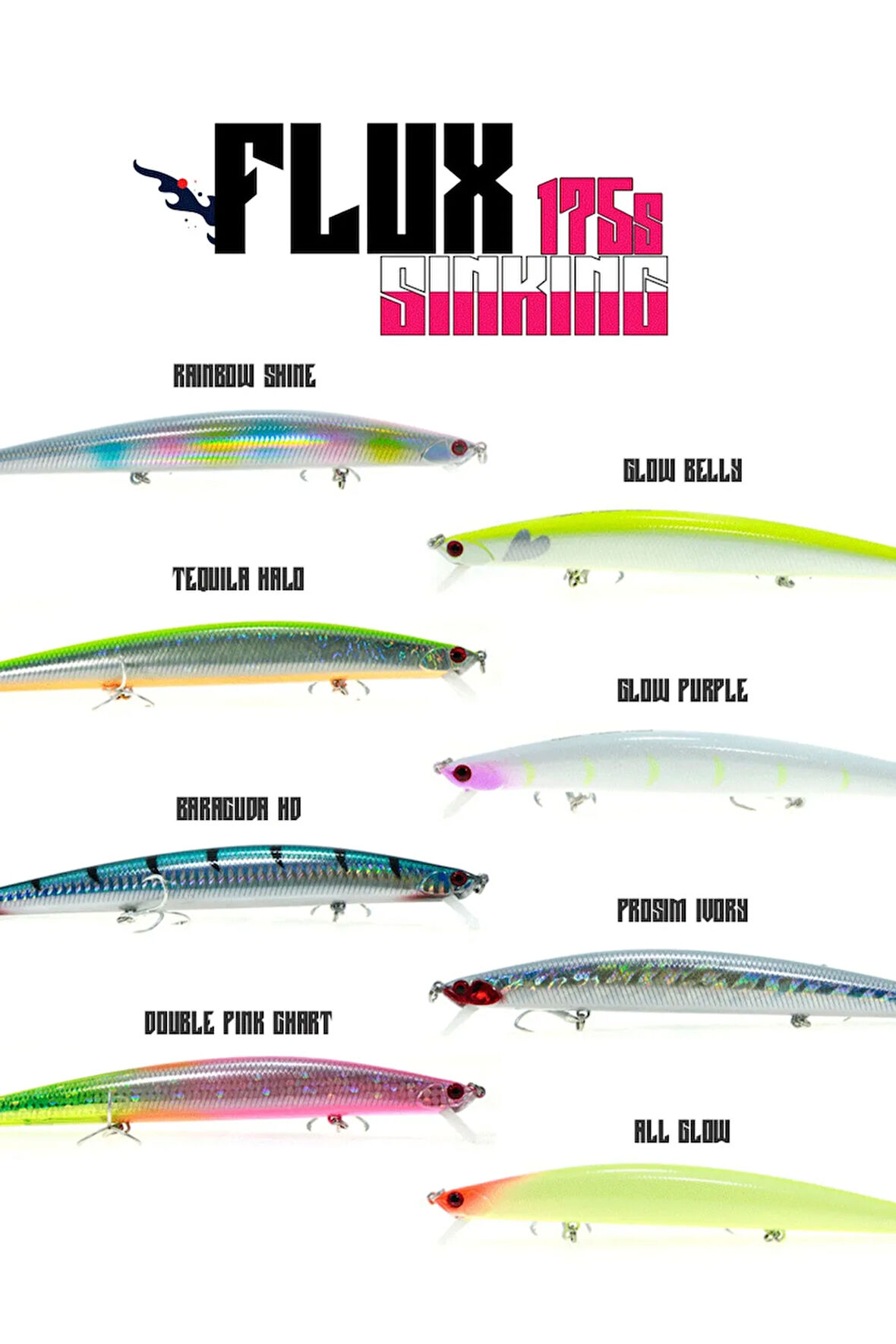 Flux 175mm 29gr Sinking Maket Balık 034 Glow Purple