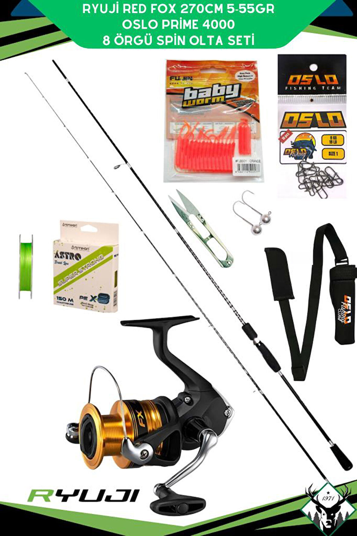 Ryuji İnfinty 258cm 1-20gr Shimano FX 2500 8 Örgü Spin Olta Seti