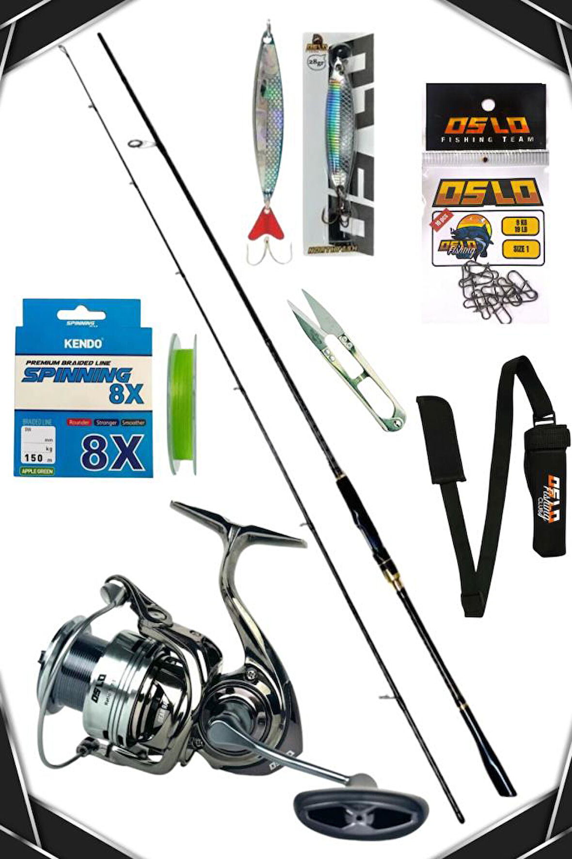 Oslo Zen Pro 274cm 8-42gr Oslo Next 4000 8 Örgü Spin Olta Seti