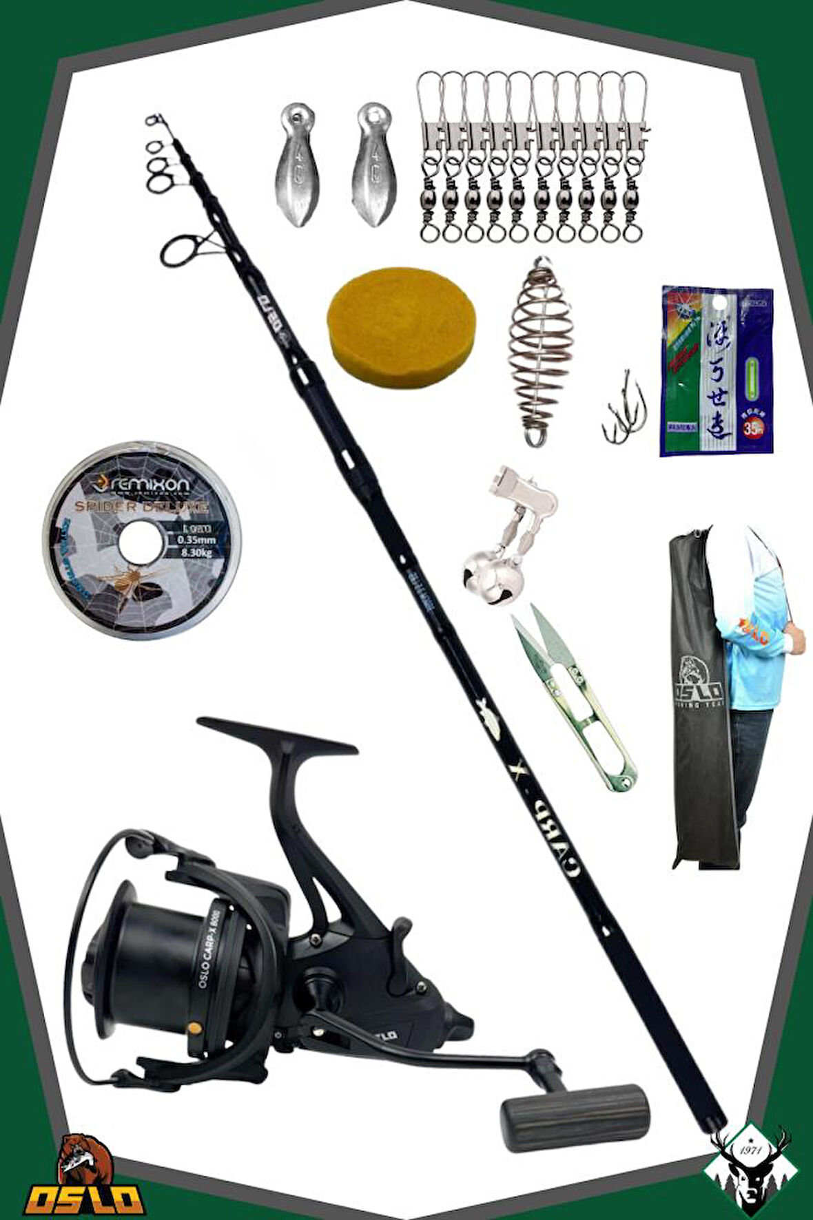 Oslo Carp-x 8000 Oslo Carp-x 360cm 3,5LBS Sazan Olta Seti