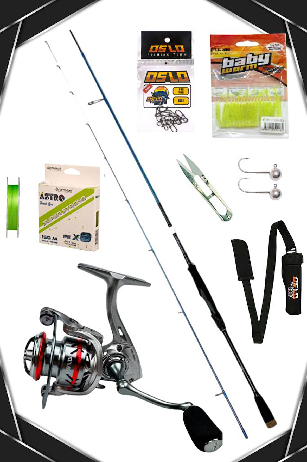 Oslo Rock Game 213cm 0,5-7gr Oslo Prime 2000 8 Örgü LRF Olta Seti