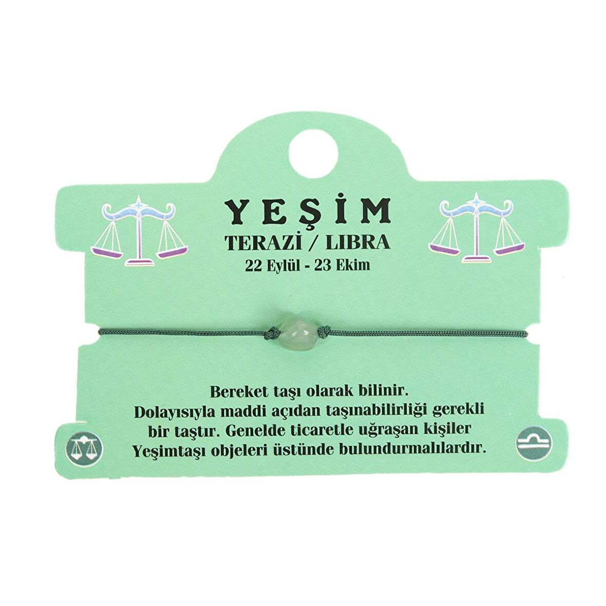 YEŞİM DOĞALTAŞ TERAZİ BURÇ BİLEKLİK