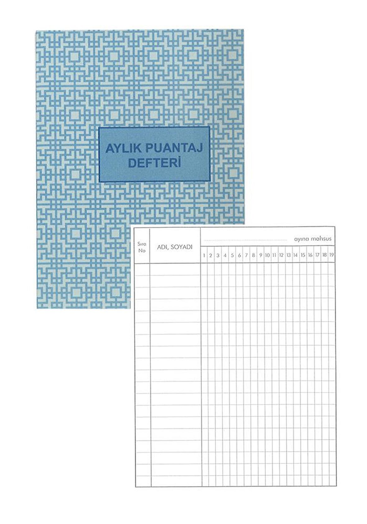 Puantaj Defteri 14x19 cm 1 Adet Orta Boy Puantaj Defteri Yevmiye Defteri 30 Yaprak 14*19