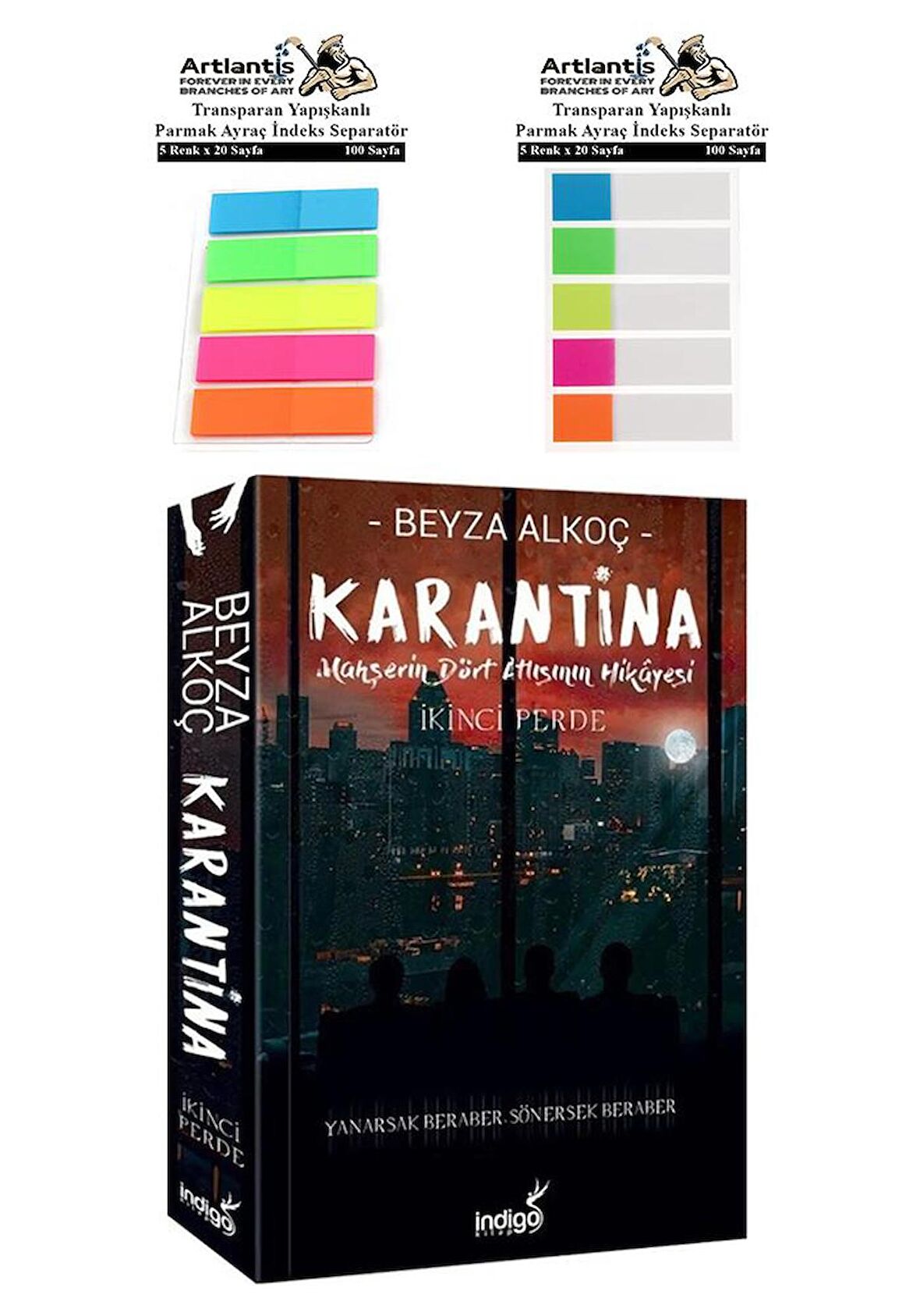 Karantina 2.Perde Beyza Alkoç 344 Sayfa 1 Adet Transparan Kitap Ayraç 2 Paket Mahşerin Dört Atlısı 2 Perde