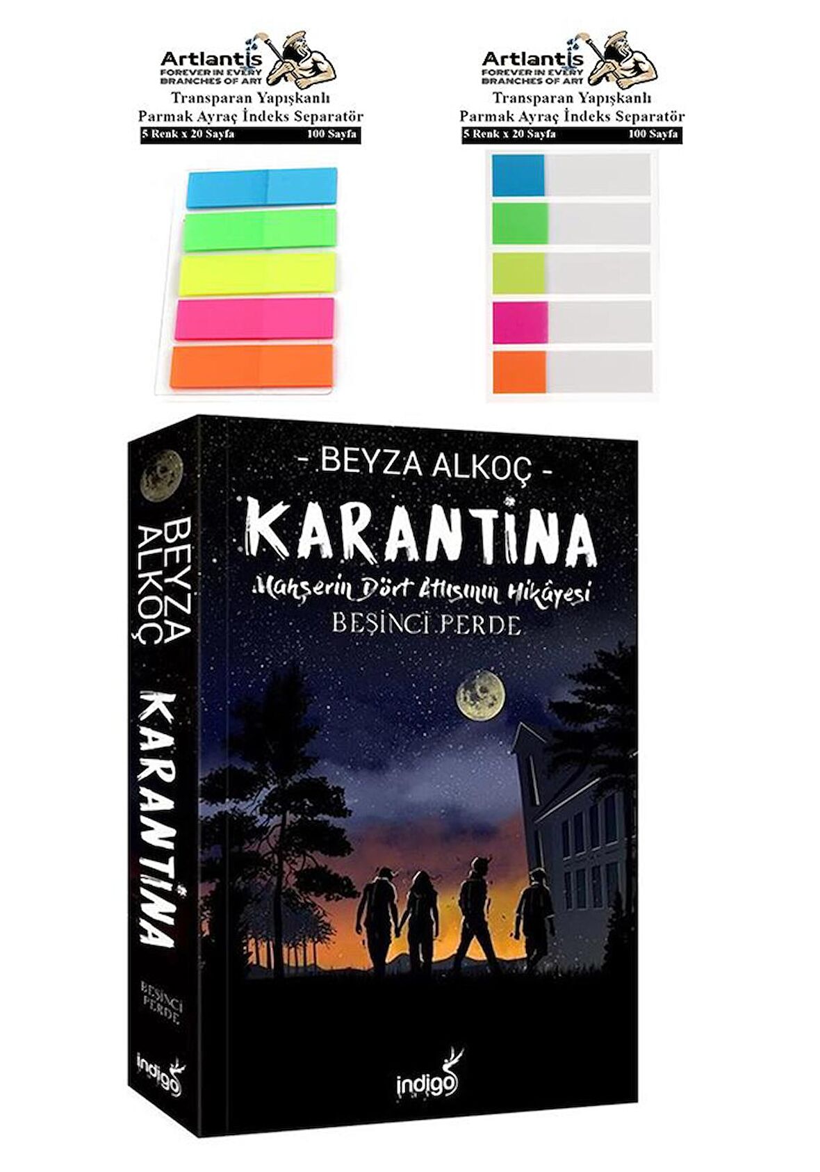 Karantina 5.Perde Beyza Alkoç 312 Sayfa 1 Adet Transparan Kitap Ayraç 2 Paket Mahşerin Dört Atlısı 5 Perde