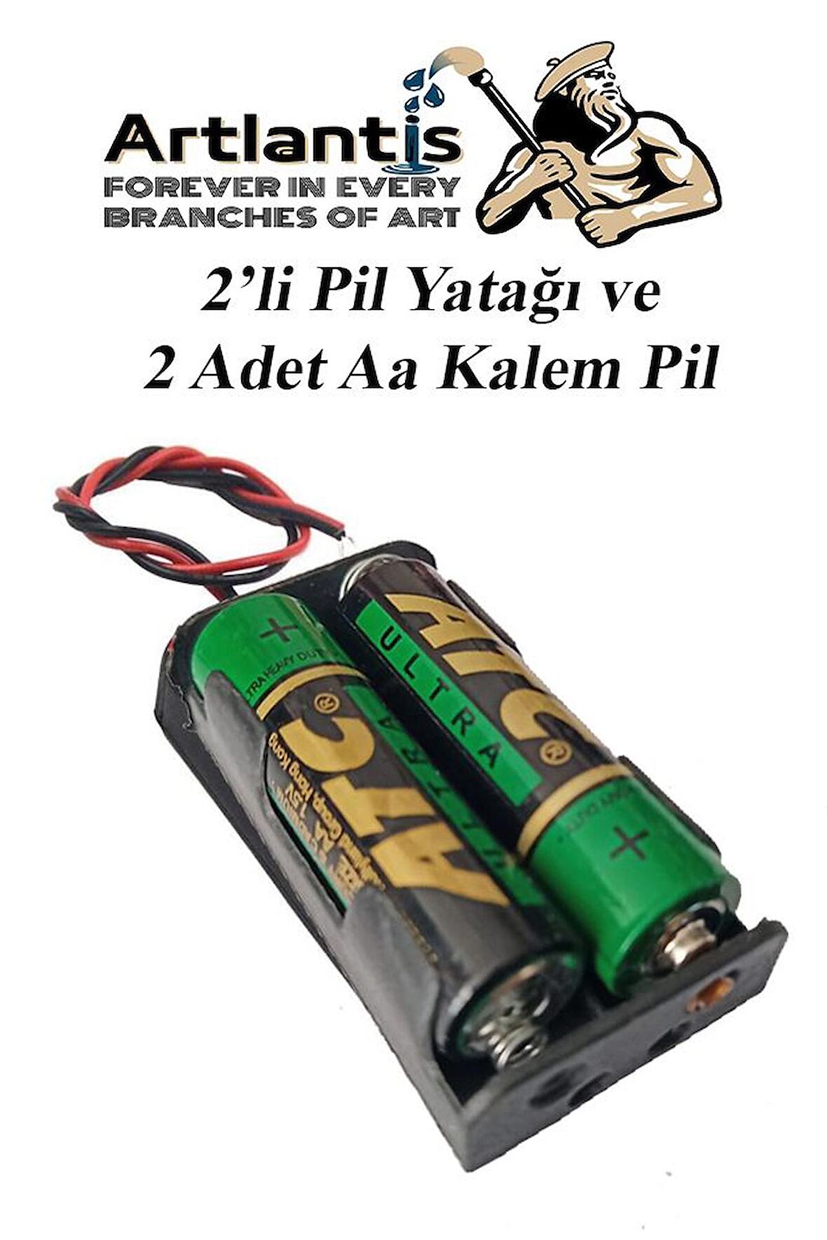 2 Li Pil Yatağı Deney 1 Adet Ve 2 Adet 1.5v Pil 1 Paket Pil Yuvası Pil Kutusu Aa Kalem Kalın Pil 2x1,5 Volt Yaylı Pil Yuvası