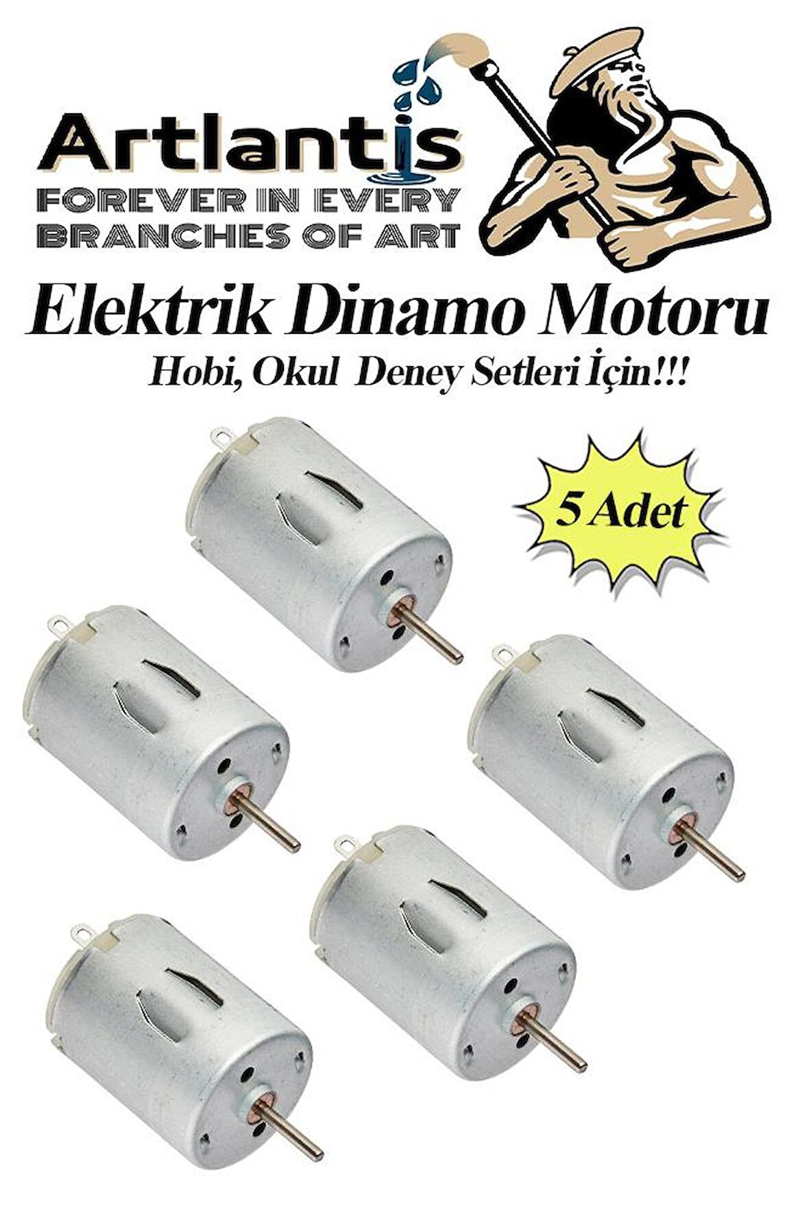 Dinamo Motoru 6 V 5 Adet Elektrik Üreten Motor Eğitici Hobi Okul Deney Elektrik Motoru Deneyler İçin