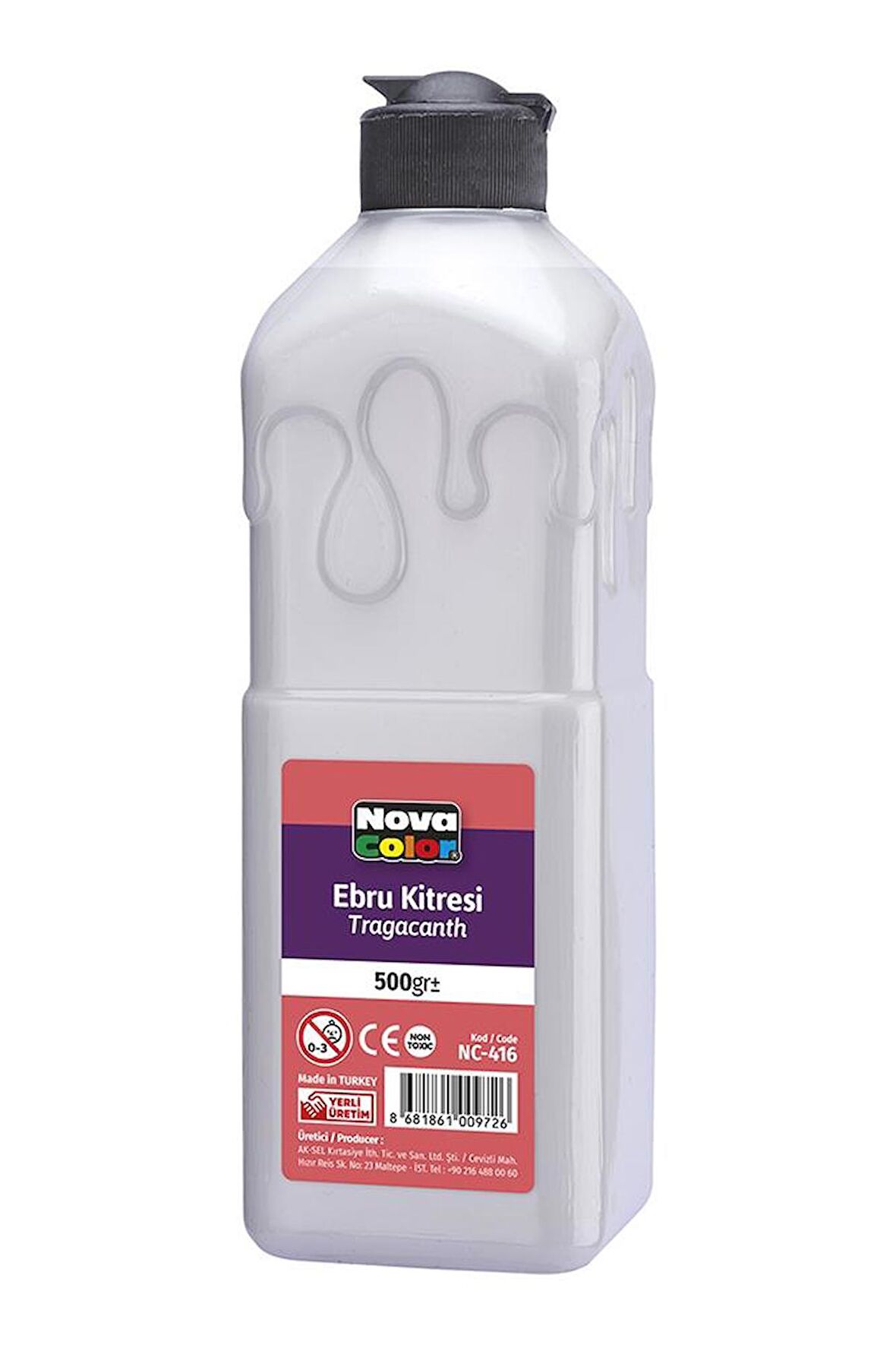 Ebru Kitresi 500 Ml 1 Adet Hazır Ebru Boya Kitresi 500 Gr Ebru Boya Sanatı İçin Kitre Hobi