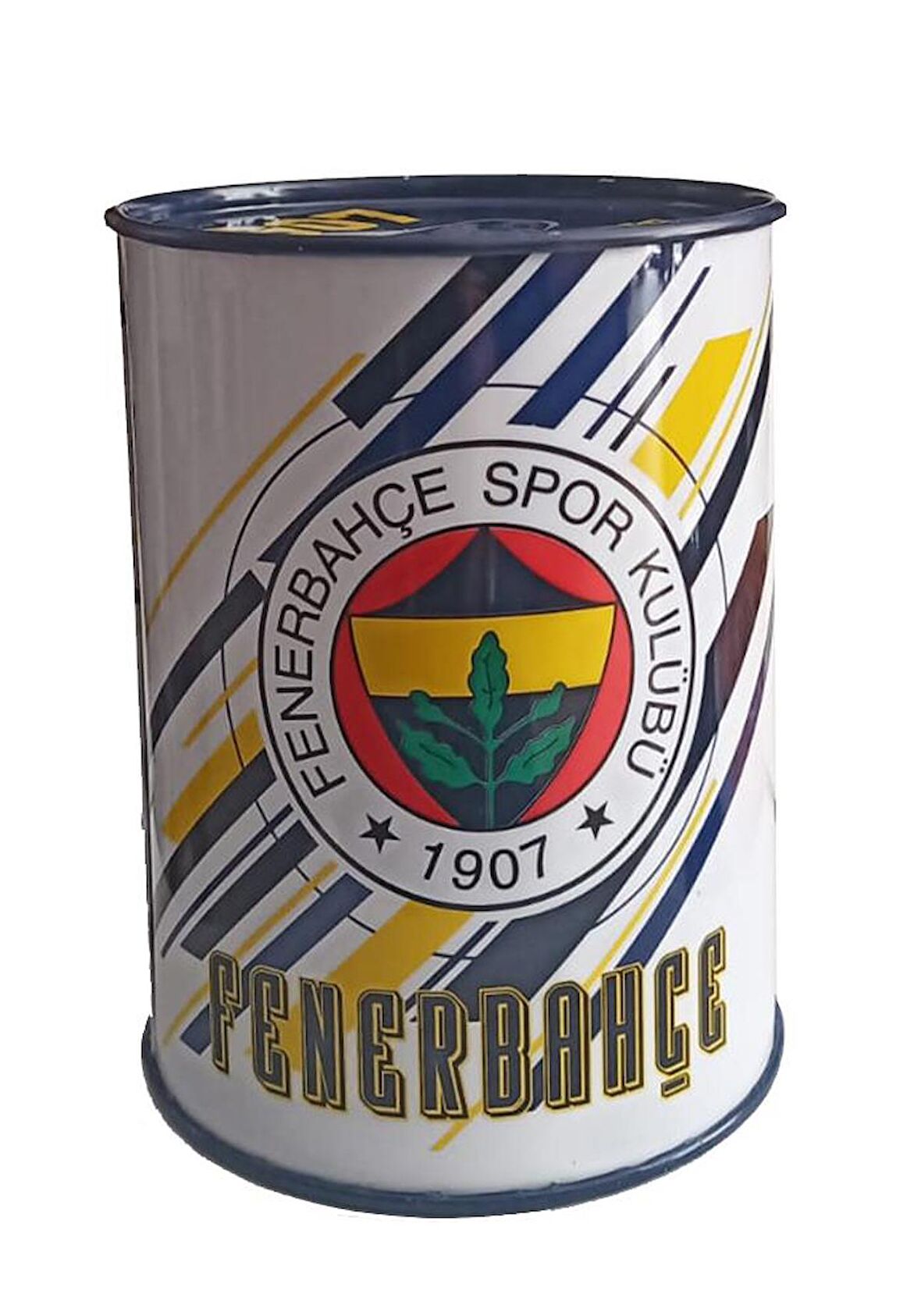 Fenerbahçe Metal Kumbara Orta Boy Orjinal Lisanslı 1 Adet FB Kumbara Taraftar Kumbara Sarı Kanarya 12x9 cm