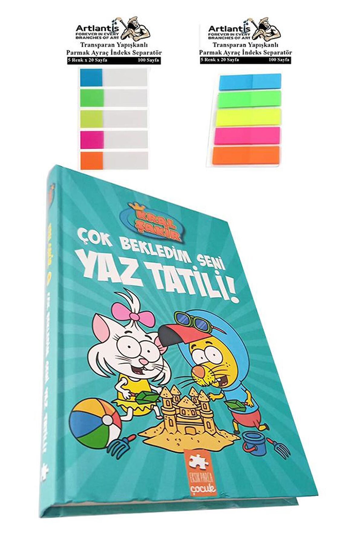 Kral Şakir 11 Çok Bekledim Seni Yaz Tatili 205 Sayfa 1 Adet Transparan Kitap Ayraç 2 Paket Şakir,Remzi,Fil Necati Hikaye Kitabı