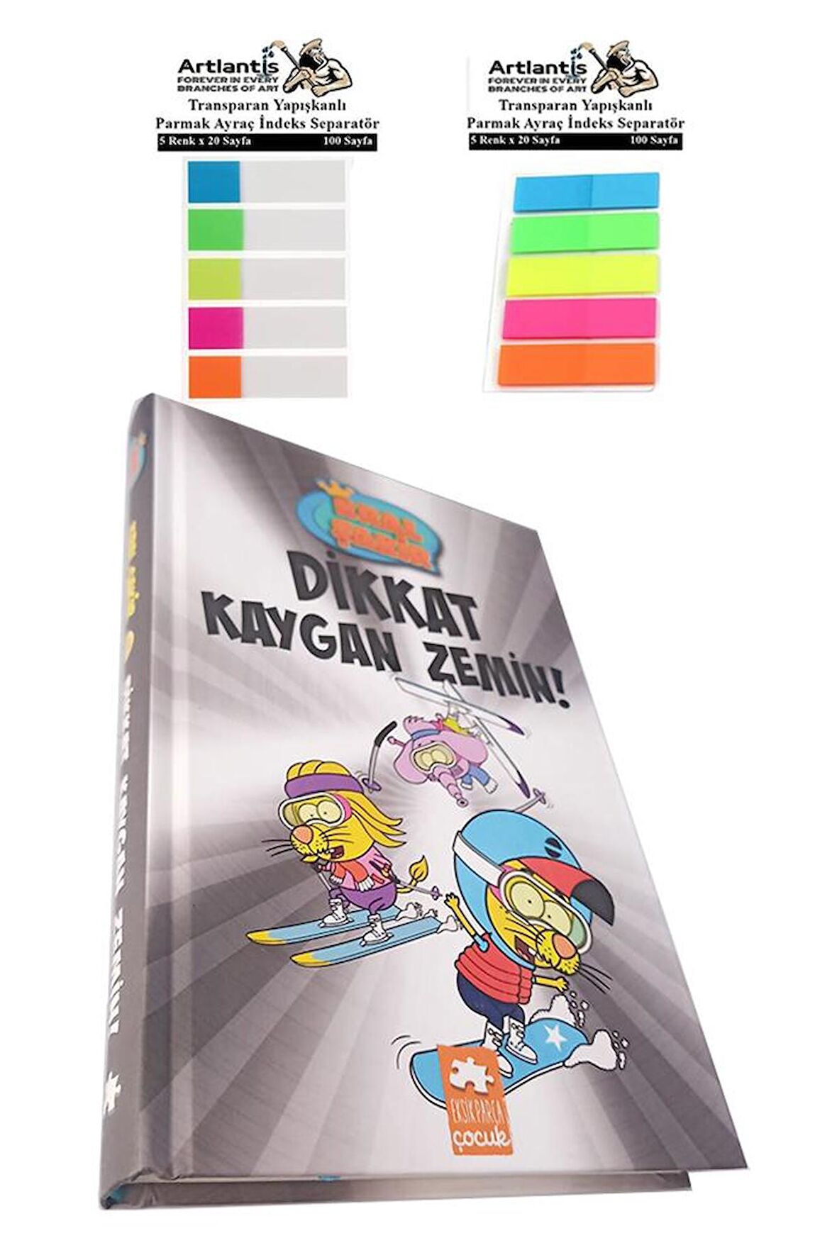 Kral Şakir 12 Dikkat Kaygan Zemin 223 Sayfa 1 Adet Transparan Kitap Ayraç 2 Paket Şakir,Remzi,Fil Necati Hikaye Kitabı