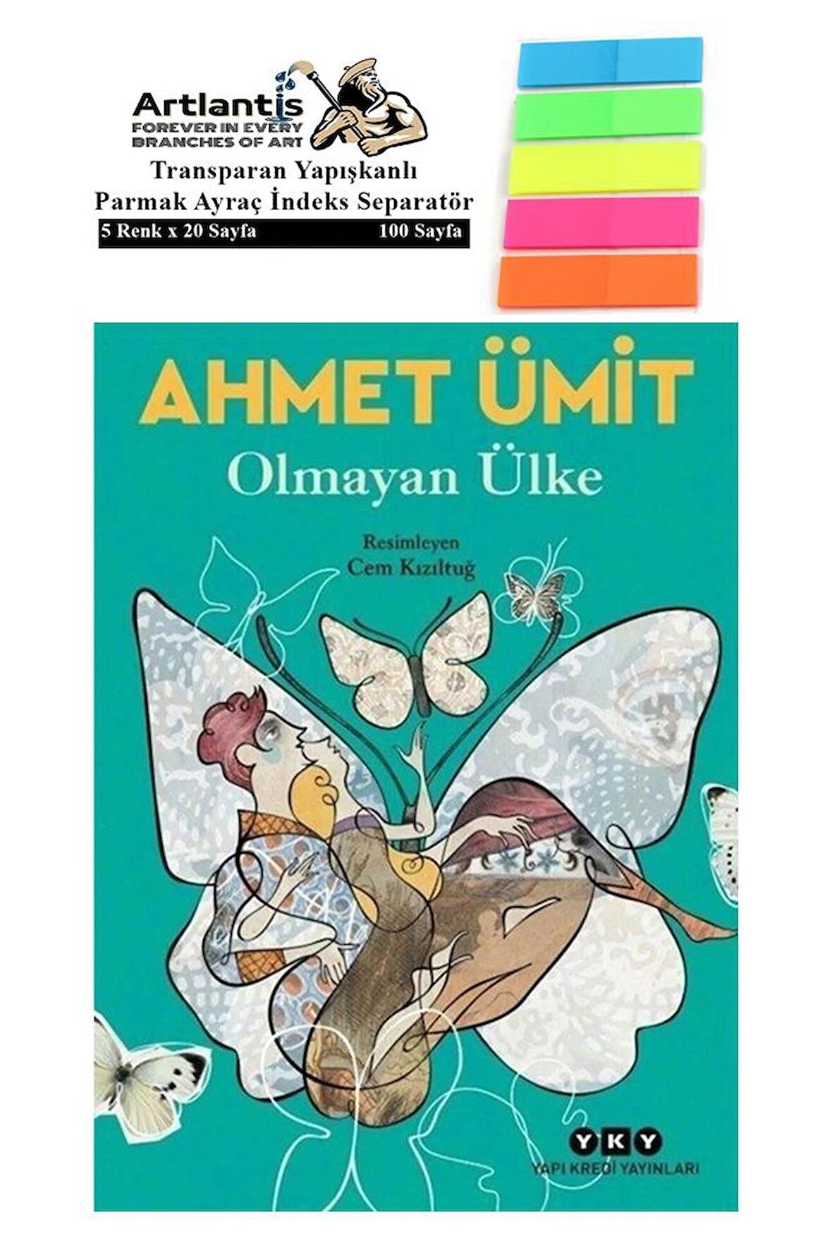 Olmayan Ülke Ahmet Ümit 146 Sayfa Karton Kapak 1 Adet Fosforlu Transparan Kitap Ayraç 1 Paket 