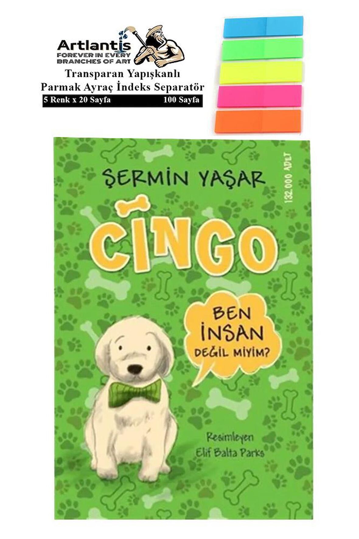 Cingo Şermin Yaşar 187 Sayfa Karton Kapak 1 Adet Fosforlu Transparan Kitap Ayraç 1 Paket 