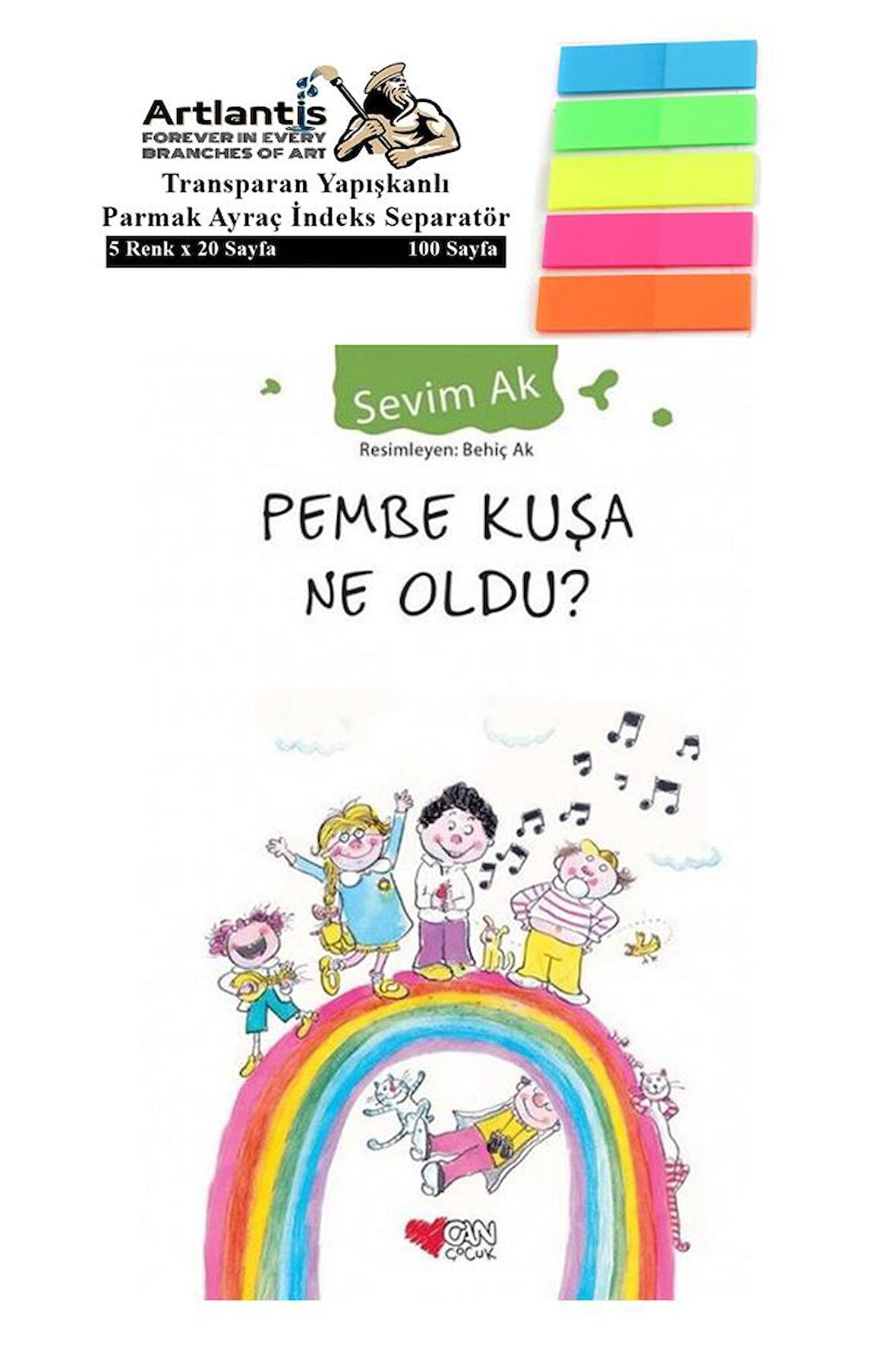 Pembe Kuşa Ne Oldu Sevim Ak 90 Sayfa Karton Kapak 1 Adet Fosforlu Transparan Kitap Ayraç 1 Paket
