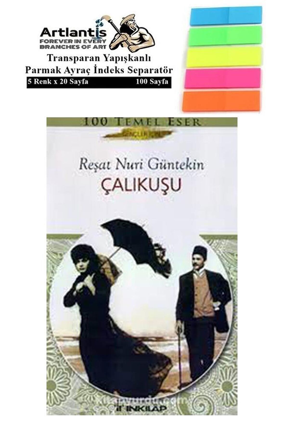 Çalıkuşu Reşat Nuri Güntekin 124 Sayfa Kısa Özet Karton Kapak 1 Adet Fosforlu Transparan Kitap Ayraç 1 Paket