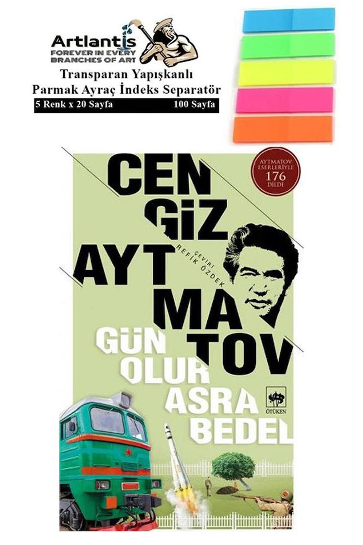 Gün Olur Asra Bedel Cengiz Aytmatov 413 Sayfa Karton Kapak 1 Adet Fosforlu Transparan Kitap Ayraç 1 Paket