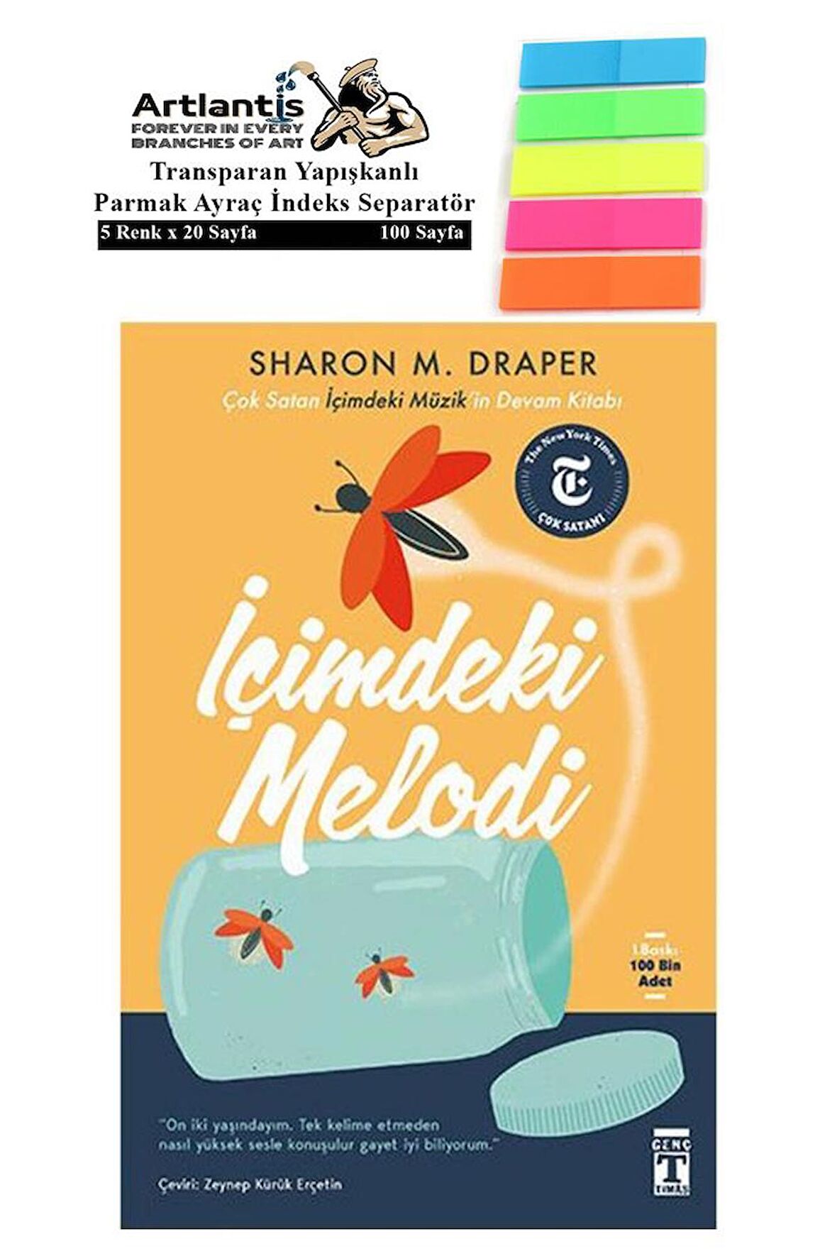 İçimdeki Melodi Sharon M.Draper 316 Sayfa Karton Kapak 1 Adet Fosforlu Transparan Kitap Ayraç 1 Paket