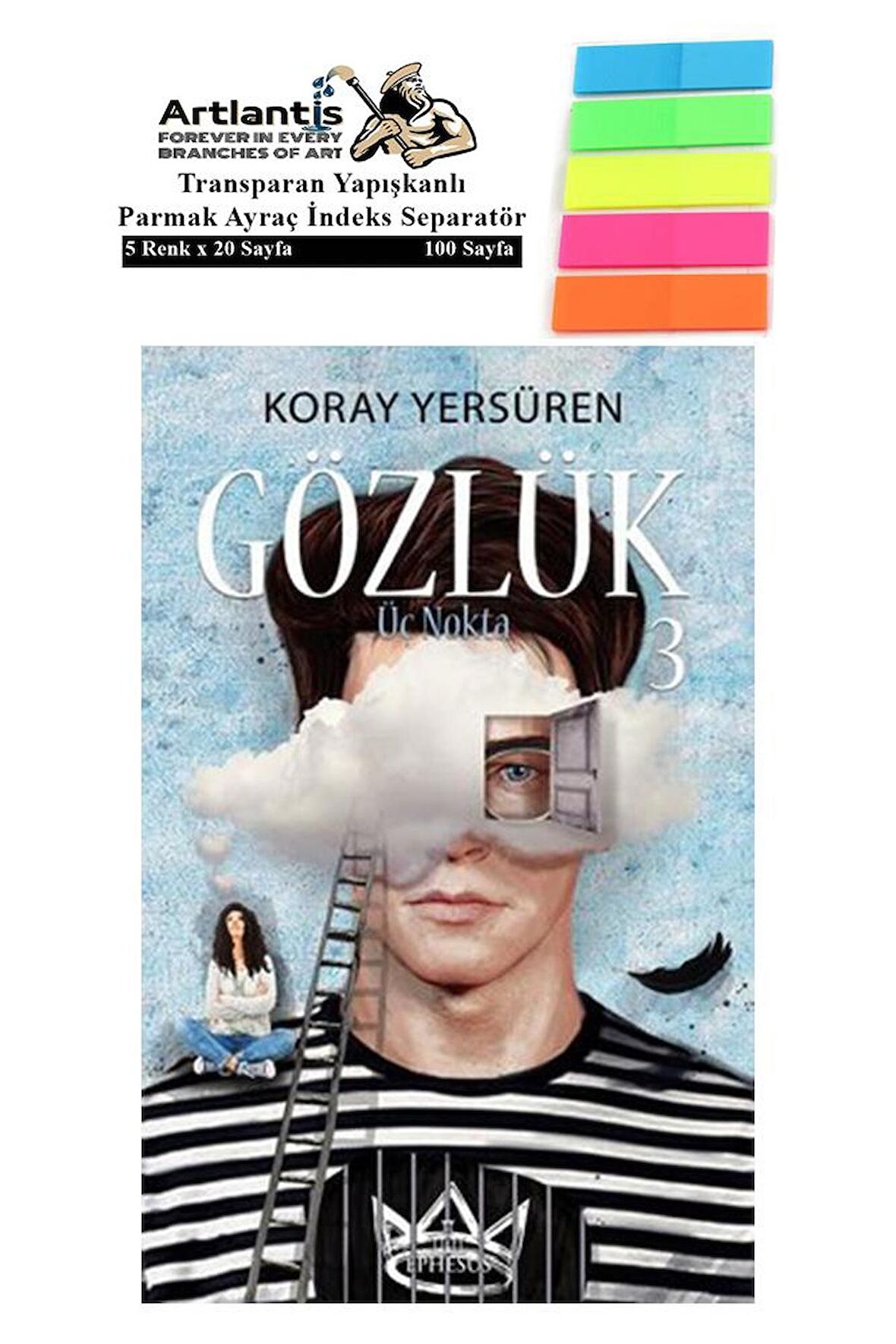 Gözlük 3 Üç Nokta Koray Yersüren 387 Sayfa Karton Kapak 1 Adet Fosforlu Transparan Kitap Ayraç 1 Paket