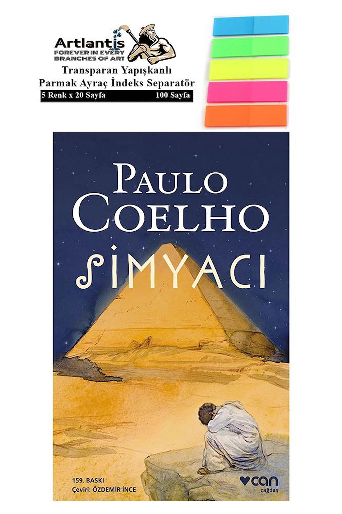 Simyacı Paulo Coelho 188 Sayfa Karton Kapak 1 Adet Fosforlu Transparan Kitap Ayraç 1 Paket