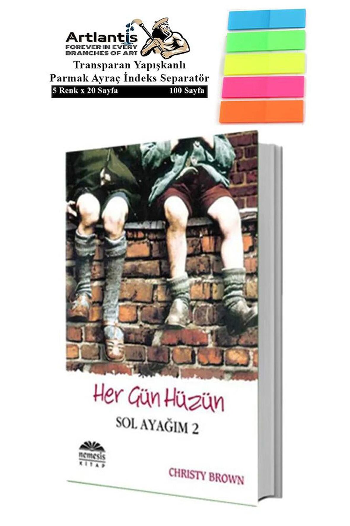 Sol Ayağım 2 Her Gün Hüzün Christy Brown 276 Sayfa Karton Kapak 1 Adet Fosforlu Transparan Kitap Ayraç 1 Paket