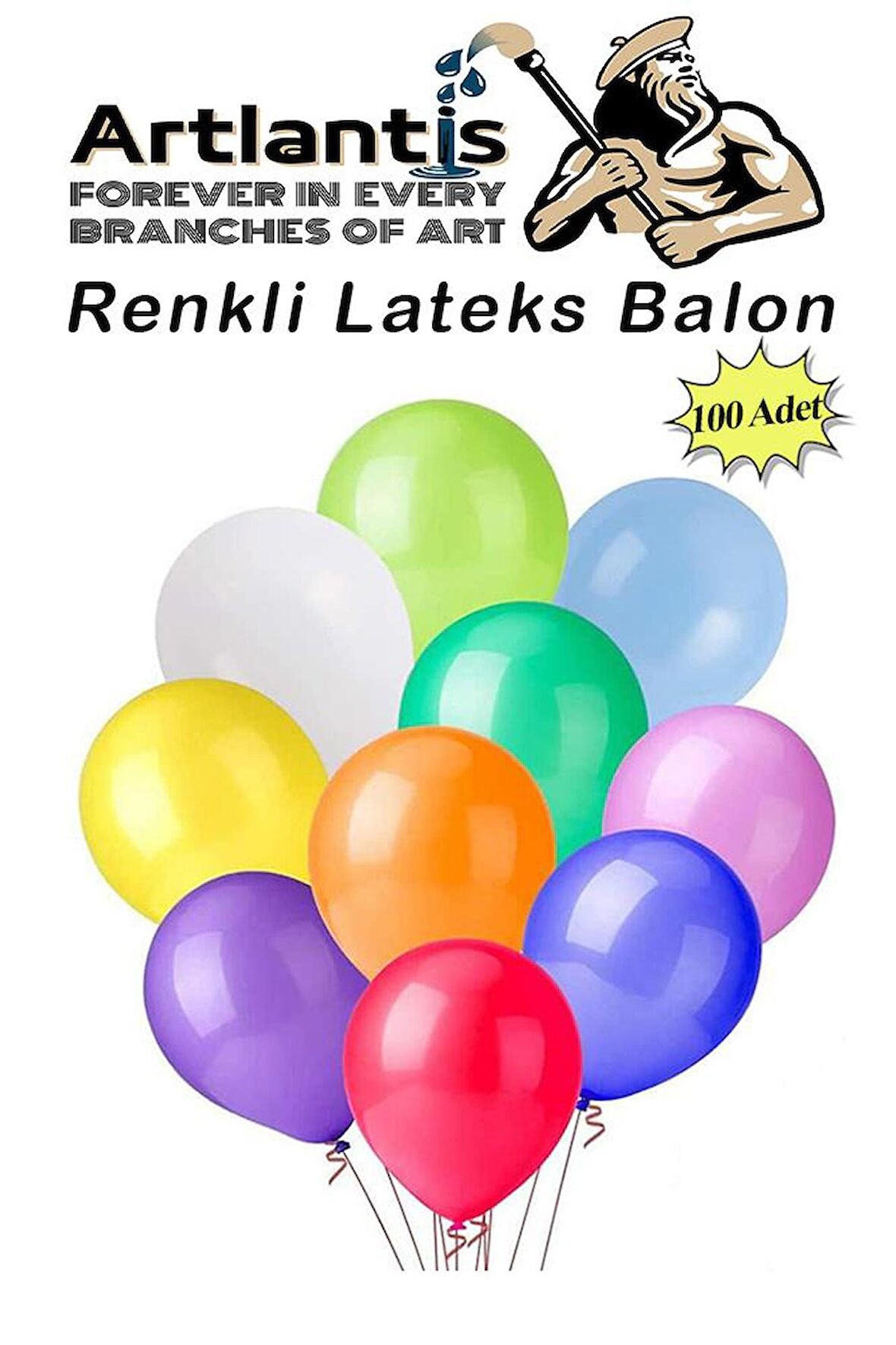 Balon Renkli Lateks 100 Adet Renkli Balon 10'' Canlı Renkler Parti Doğum Günü Süsleme Malzemeleri Balon 26 cm