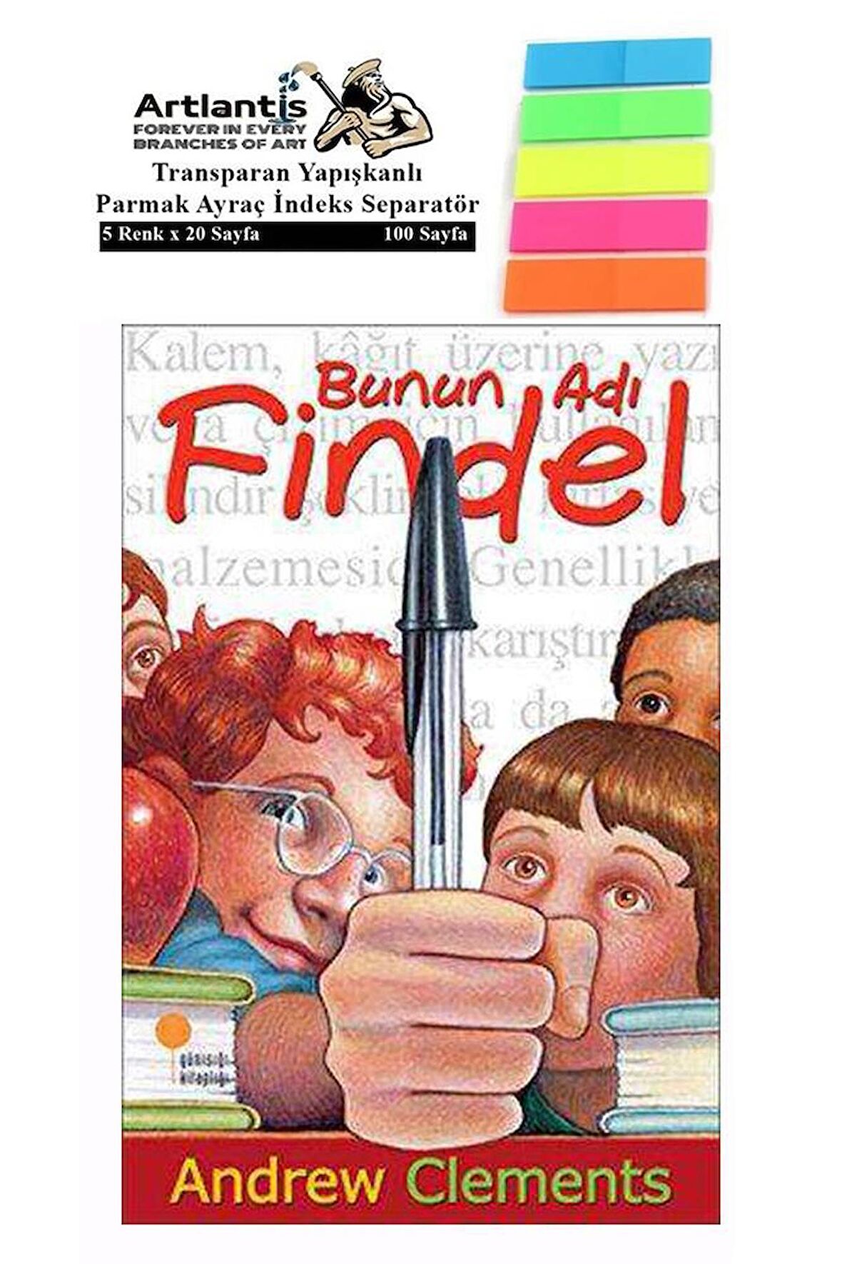 Bunun Adı Findel Andrew Clements 112 Sayfa Karton Kapak 1 Adet Fosforlu Transparan Kitap Ayraç 1 Paket
