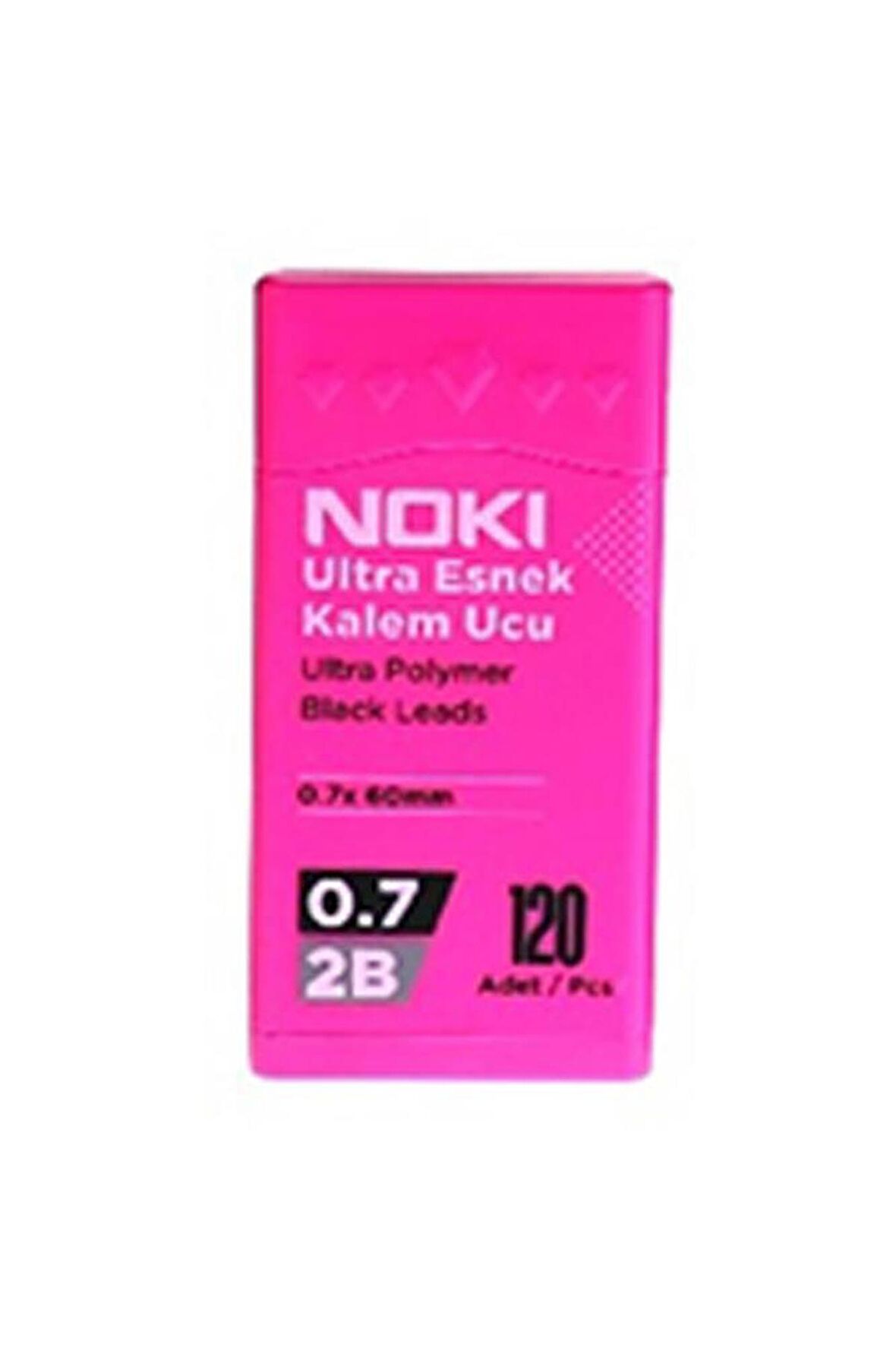 Kalem Ucu Ultra Esnek 0.7mm 2B Siyah 120'li Pembe 1 Adet 0,7 Uç 120li Tüp Esnek Yumuşak Yazım 0.7x60mm