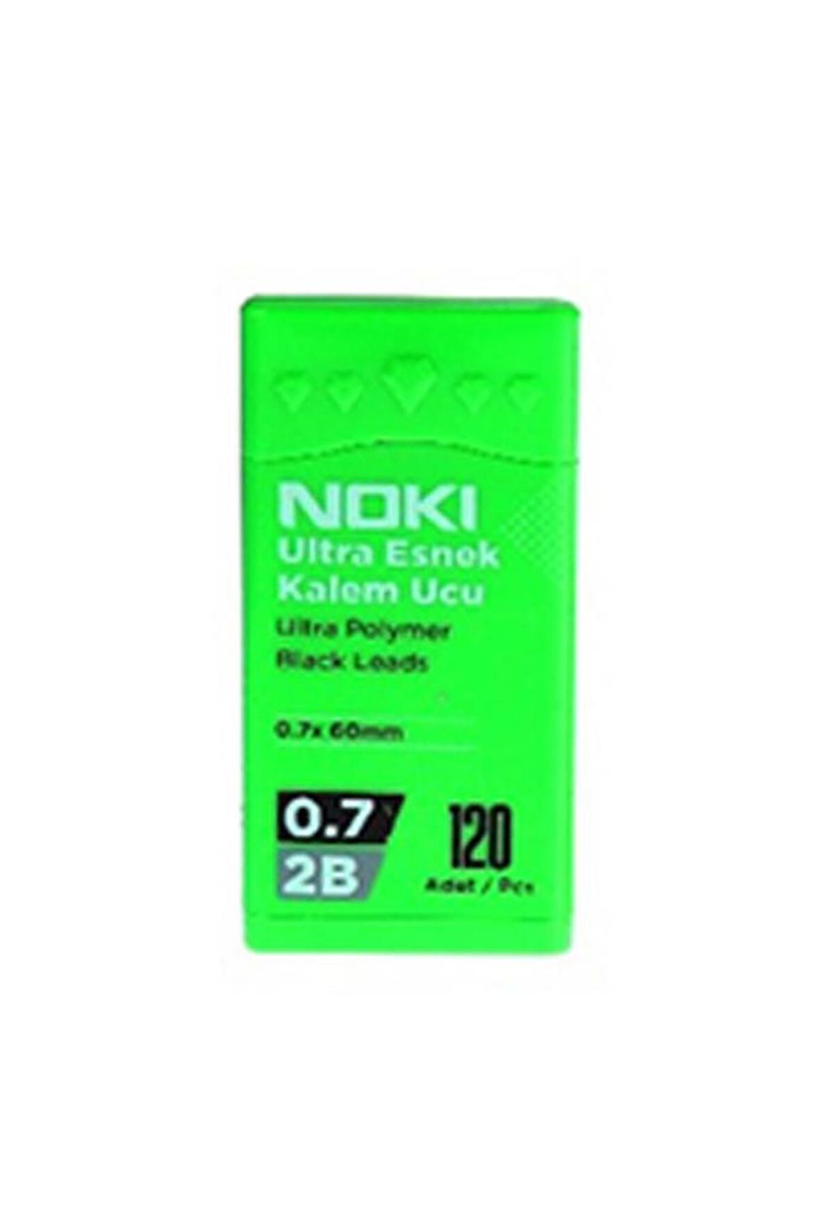 Kalem Ucu Ultra Esnek 0.7mm 2B Siyah 120'li Yeşil 1 Adet 0,7 Uç 120li Tüp Esnek Yumuşak Yazım 0.7x60mm