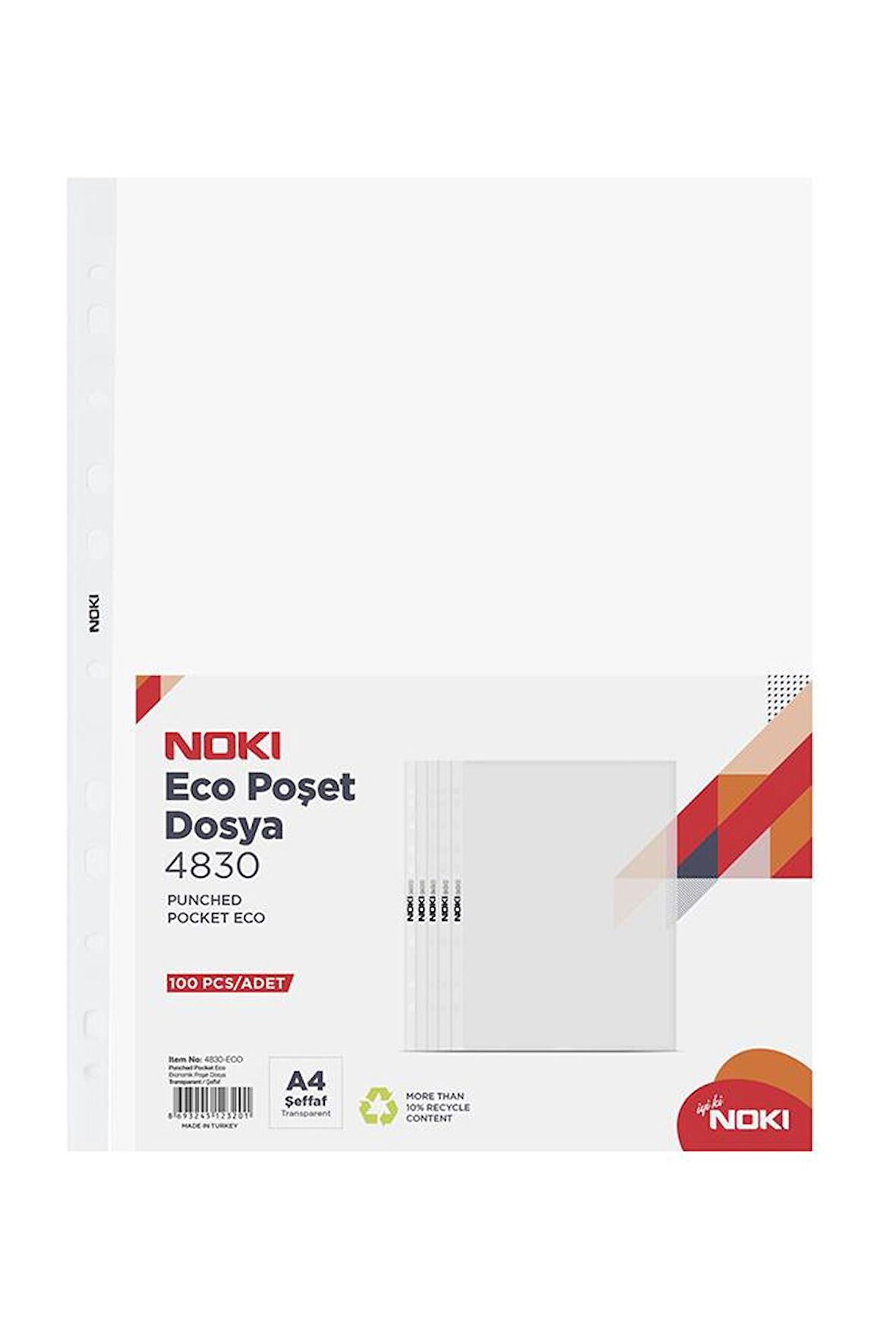 Poşet Dosya 100 Lü 1 Paket Şeffaf Dosya 100 Adetli Föy Dosya 1 Paket Eco Poşet Dosya