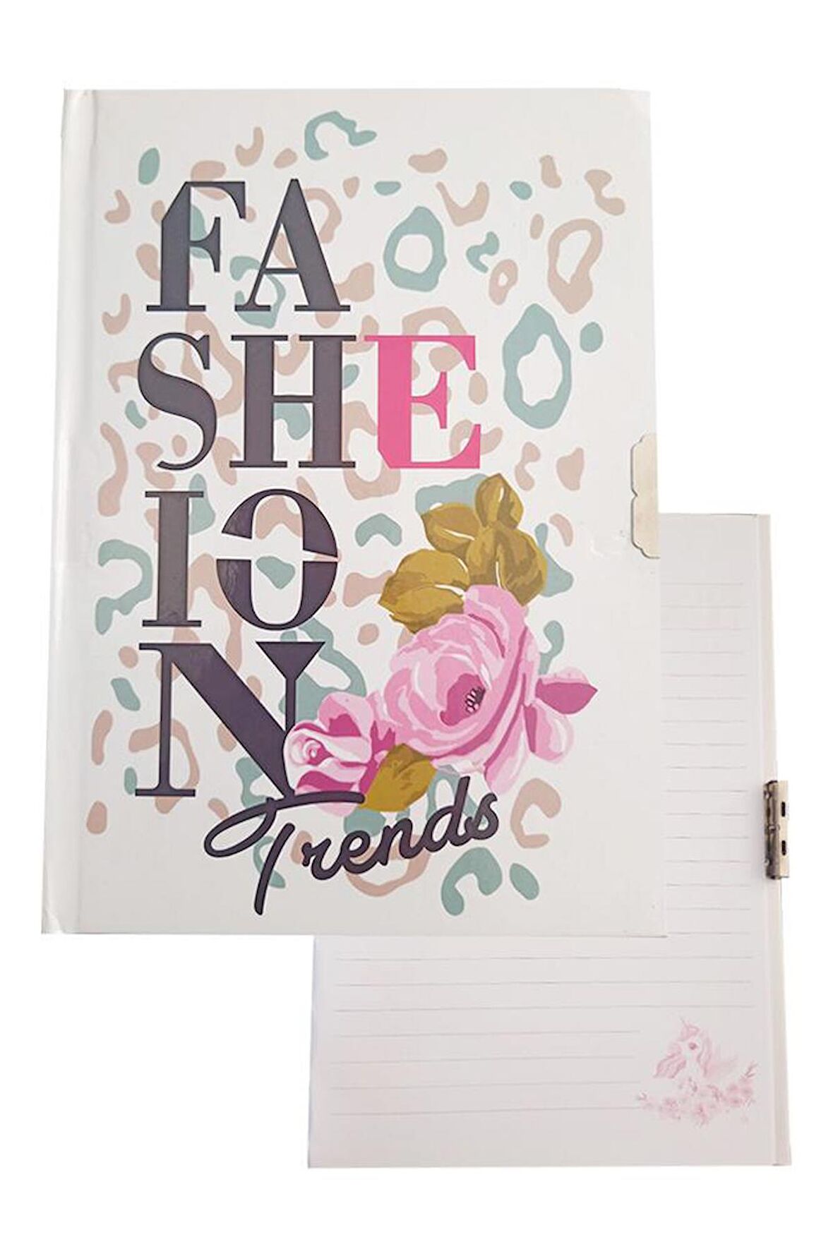 Hatıra Defteri Kilitli Kız Modeli Günlük Defteri 1 Adet Mcolor Sert Kapak Çizgili 14x20 cm Anı Defteri