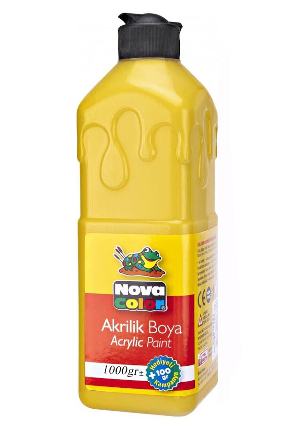 Akrilik Boya 1000 Gr 1 Adet 1 Kilo Su Bazlı Akrilik Boyası Hobi Sanatsal Boya Tuval Ahşap Metal Ağaç Taş Beton