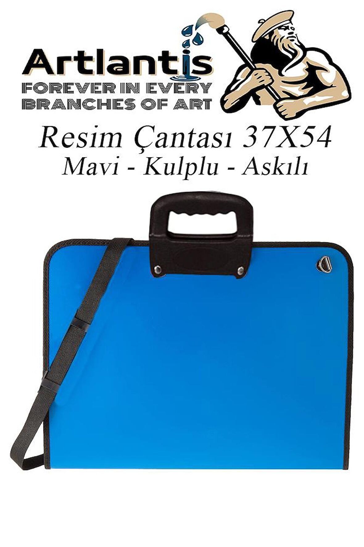 Resim Çantası Fermuarlı Kulplu 37x54 cm 1 Adet Teknik Resim Dosya Çantası 35x50 cm Askılı Proje Çantası Okul Sınıf