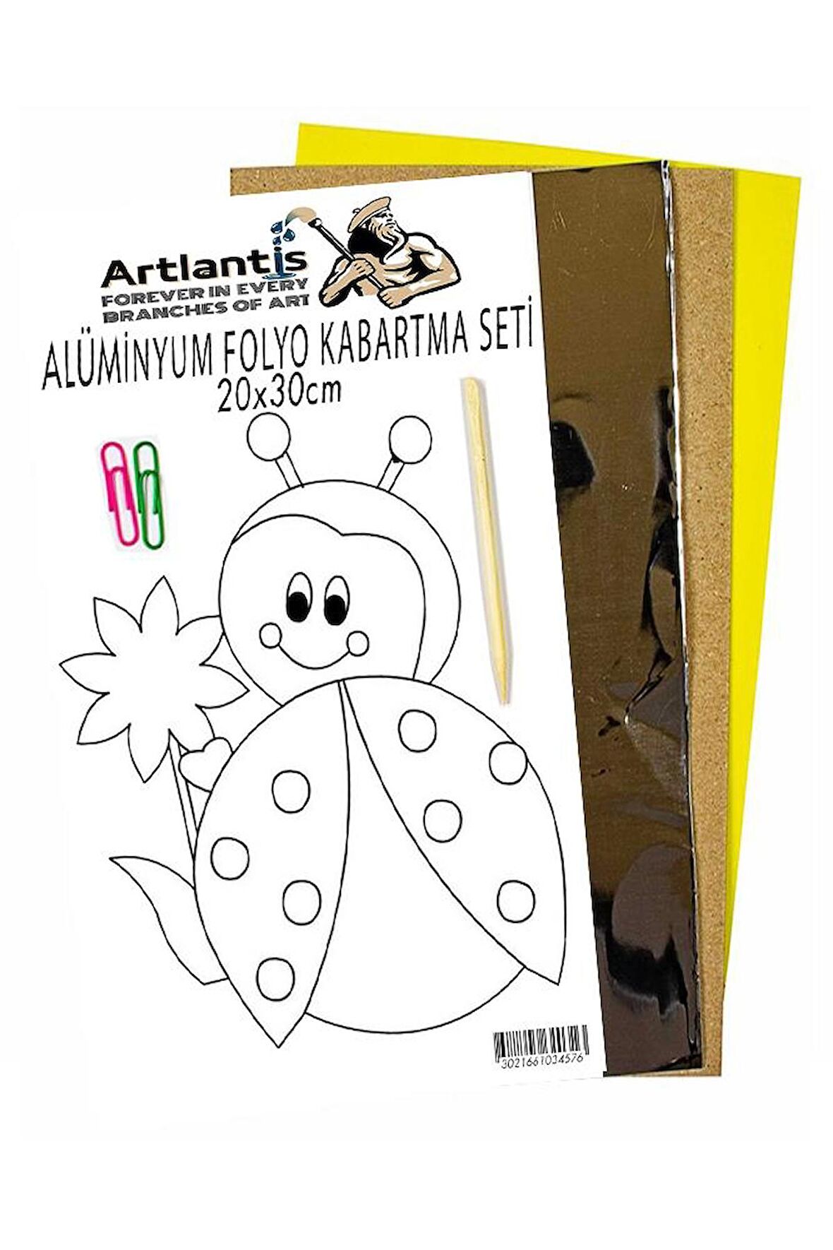 Alüminyum Folyo Kabartma Seti 20x30 cm Deney Malzemesi 1 Paket Aliminyum Folyo Seti Kabartma