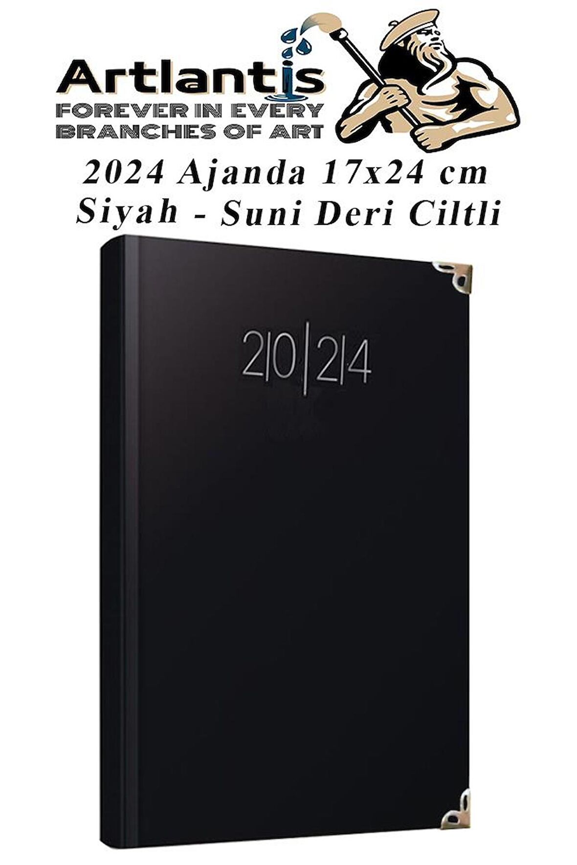 2024 Ajanda 17X24 cm Çizgili 1 Adet Günlük Planlayıcı Suni Deri Ciltli Ajanda 2024 Ofis Okul Büro