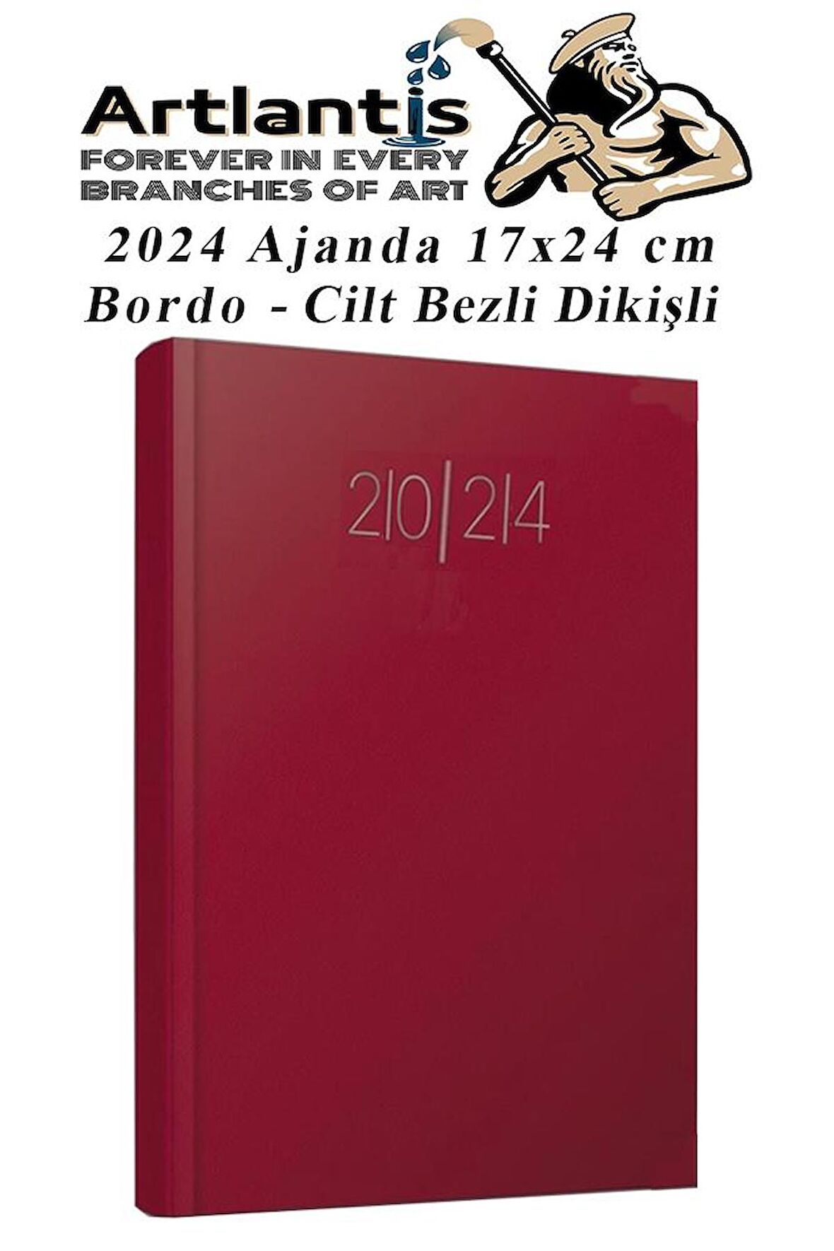 2024 Ajanda 17X24 cm Çizgili Cilt Bezli Dikişli 1 Adet Günlük Planlayıcı Cilt Bezi Ciltli Ajanda 2024 Ofis Okul Büro