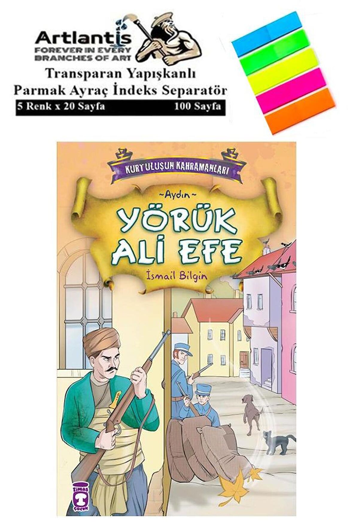 Yörük Ali Efe İsmail Bilgin 95 Sayfa Karton Kapak 1 Adet Fosforlu Transparan Kitap Ayraç 1 Paket