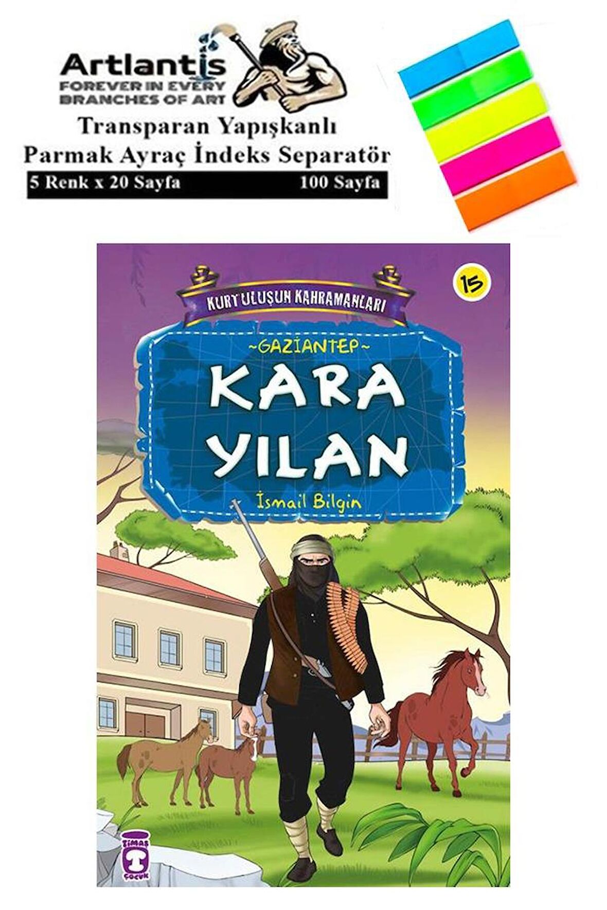 Kara Yılan İsmail Bilgin 96 Sayfa Karton Kapak 1 Adet Fosforlu Transparan Kitap Ayraç 1 Paket