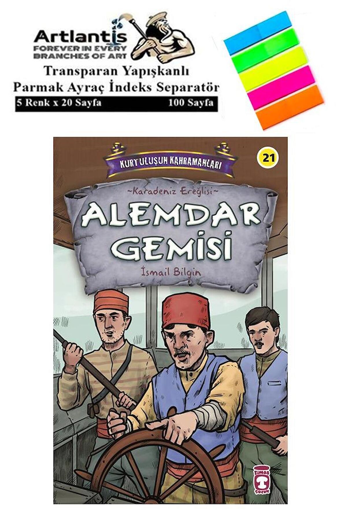 Alemdar Gemisi İsmail Bilgin 95 Sayfa Karton Kapak 1 Adet Fosforlu Transparan Kitap Ayraç 1 Paket