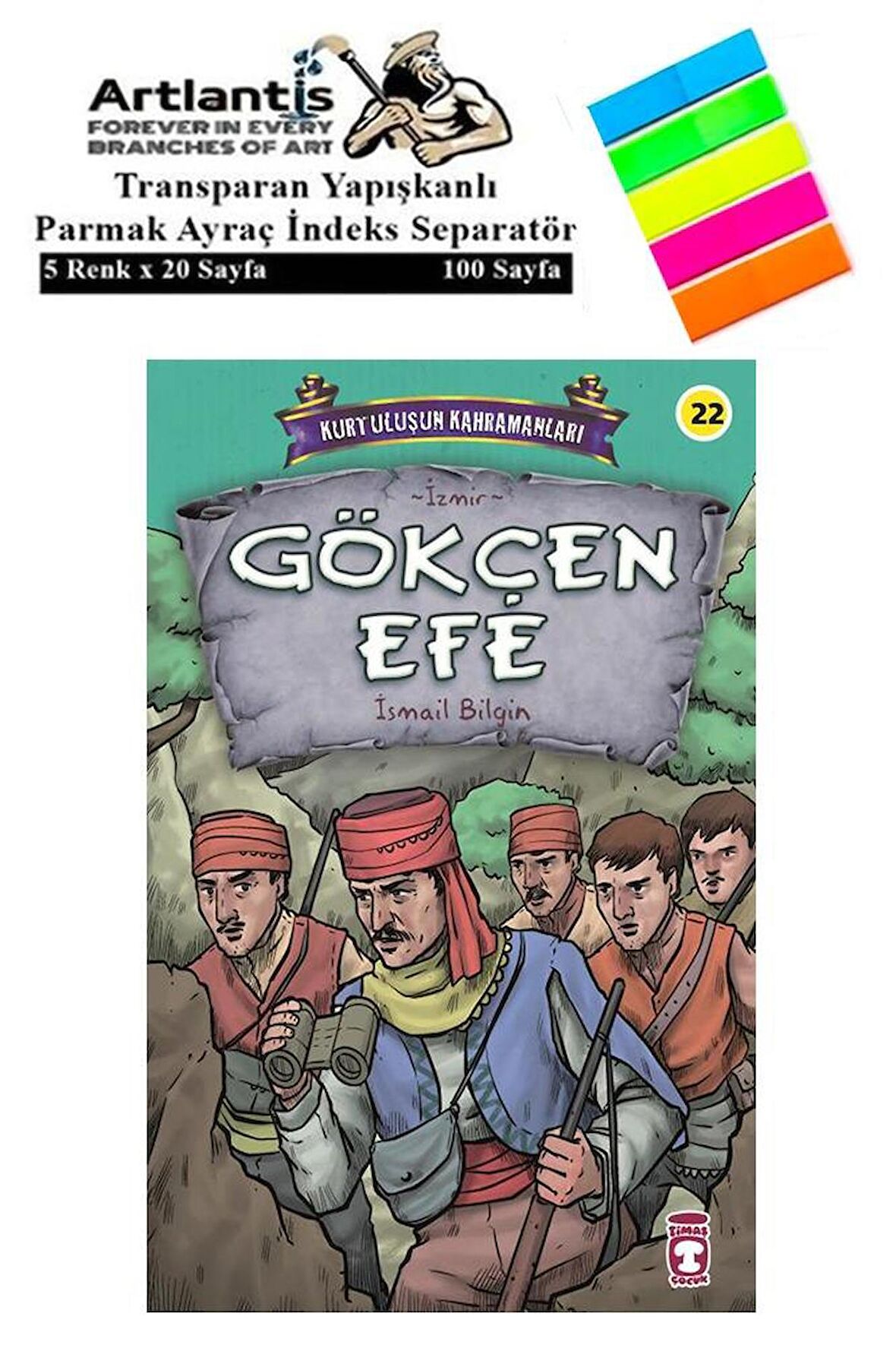 Gökçen Efe İsmail Bilgin 92 Sayfa Karton Kapak 1 Adet Fosforlu Transparan Kitap Ayraç 1 Paket