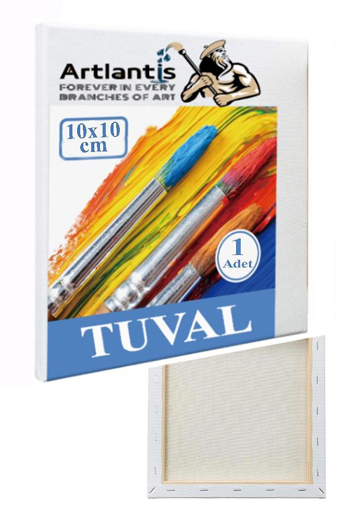 Tuval 10x10 Astarlı Kare Mini Tuval 1 Adet Resim Tuvali 10*10 Tual Akrilik Boya Yağlı Boya İçin İdeal