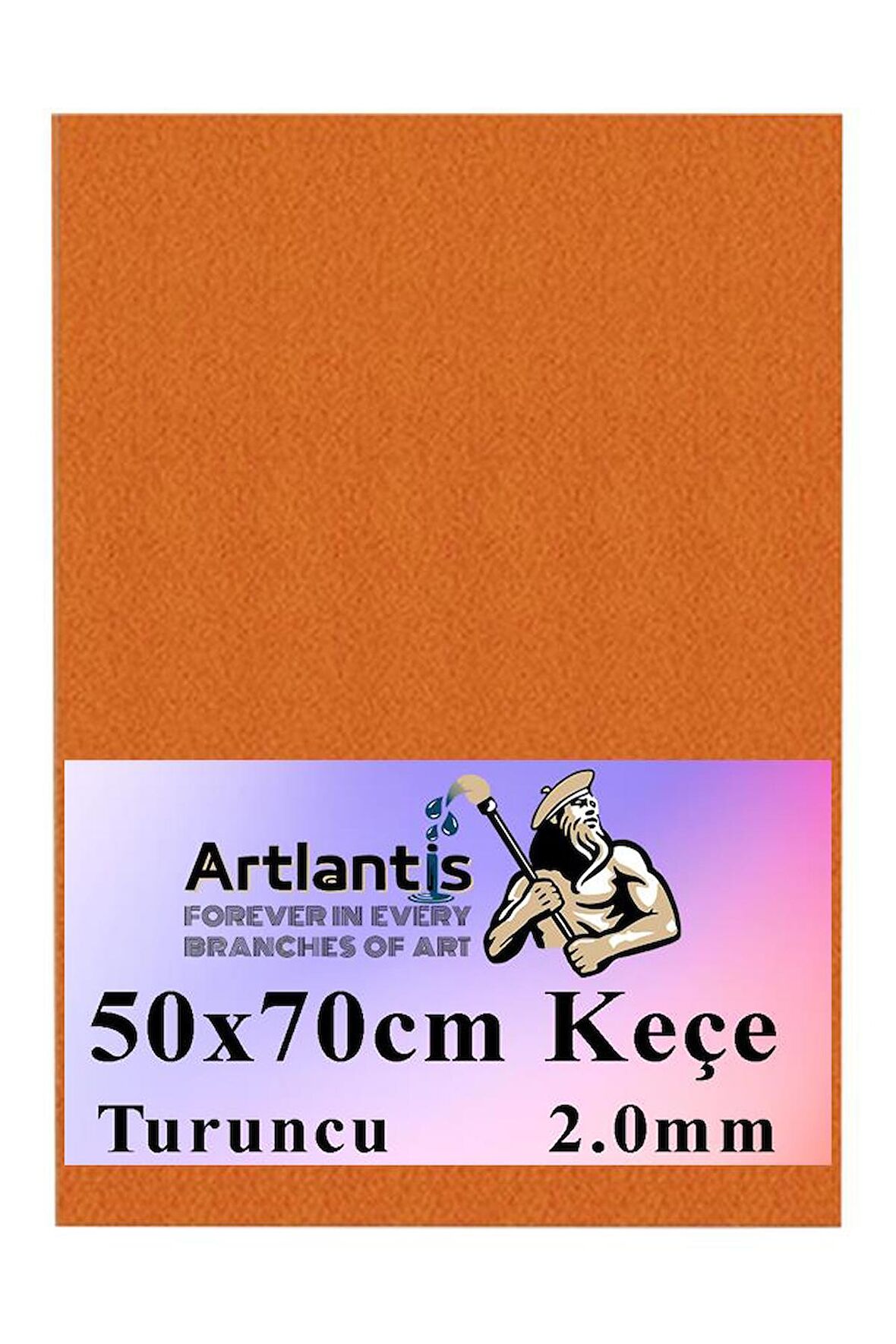 Turuncu Keçe 50x70 cm 2.0 mm 1 Adet Renkli Hobi Keçesi Elişi Keçesi Anasınıfı Kreş Okul Öncesi