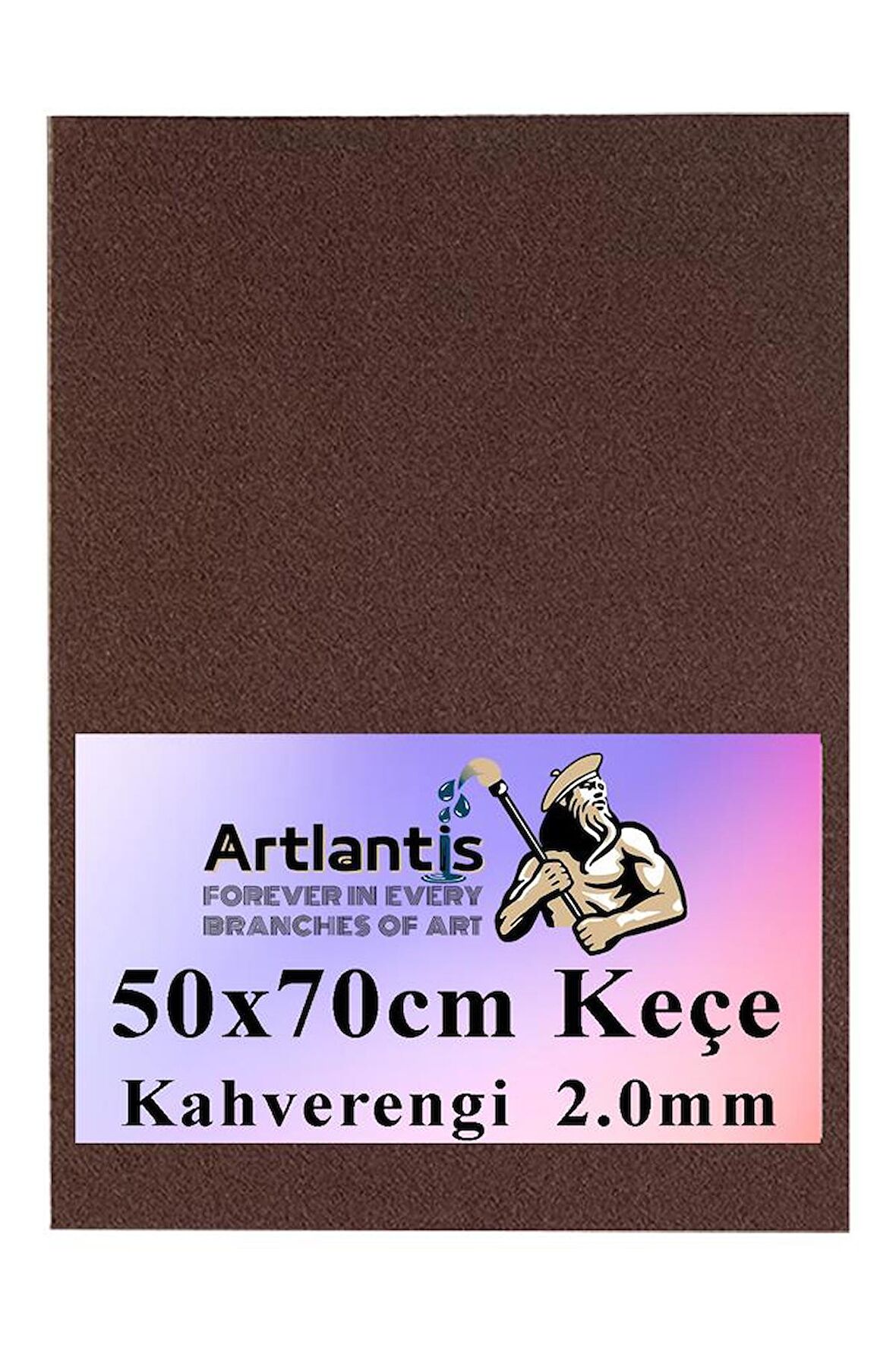 Kahverengi Keçe 50x70 cm 2.0 mm 1 Adet Renkli Hobi Keçesi Elişi Keçesi Anasınıfı Kreş Okul Öncesi