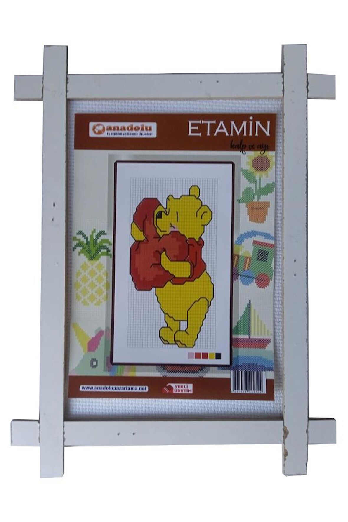 Etamin Seti 23x30 cm 1 Paket Kaneviçe Seti Etamin Kiti Okul Hobi Elişi Sanatsal